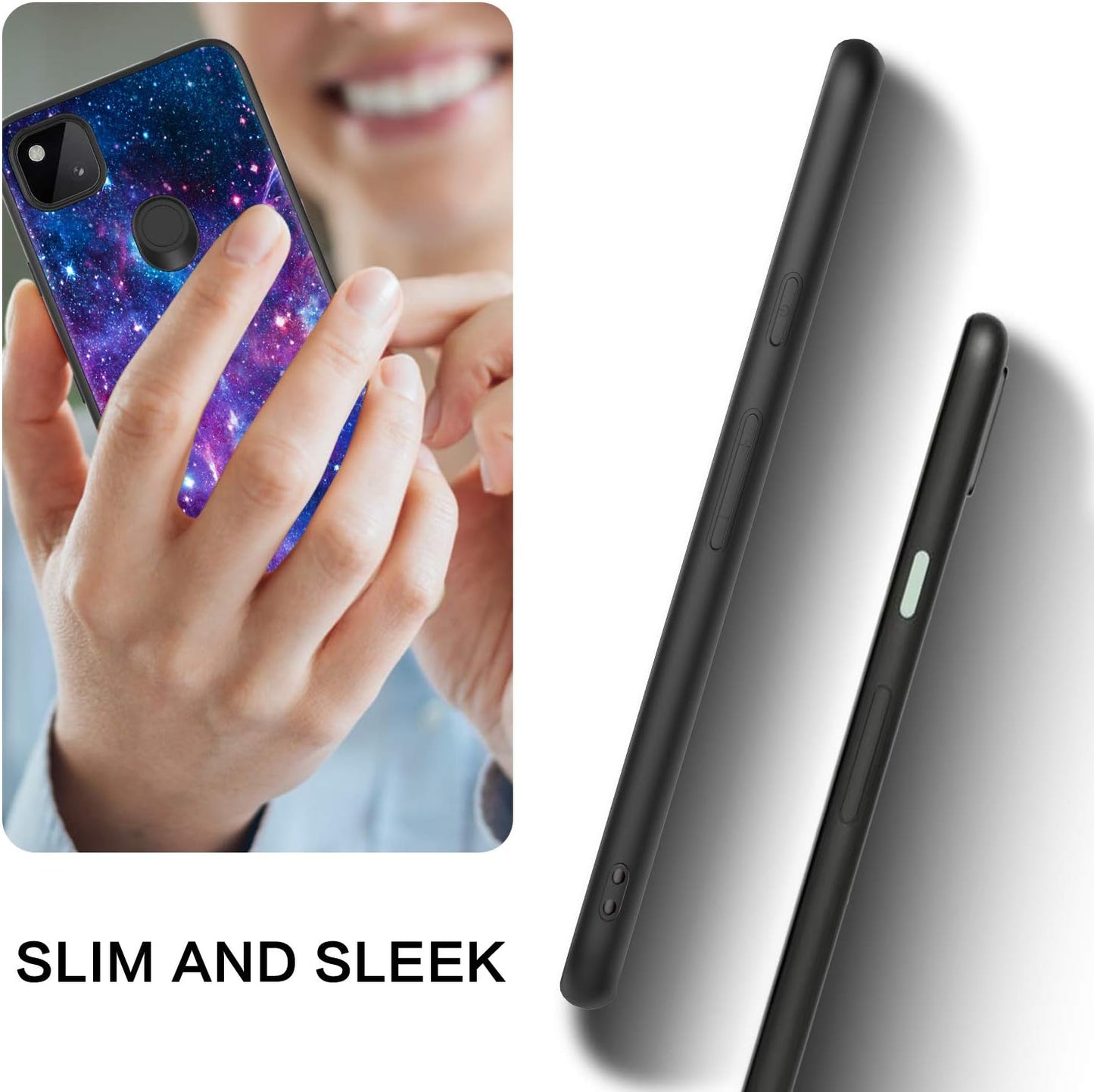 BENTOBEN Pixel 4A Case, Google Pixel 4A Case, Slim Fit Glow in the Dark Slim Protective Hybrid Hard PC Soft TPU Bumper Girls Women Cover for Google Pixel 4A 4G,Nebula/Galaxy  BENTOBEN   