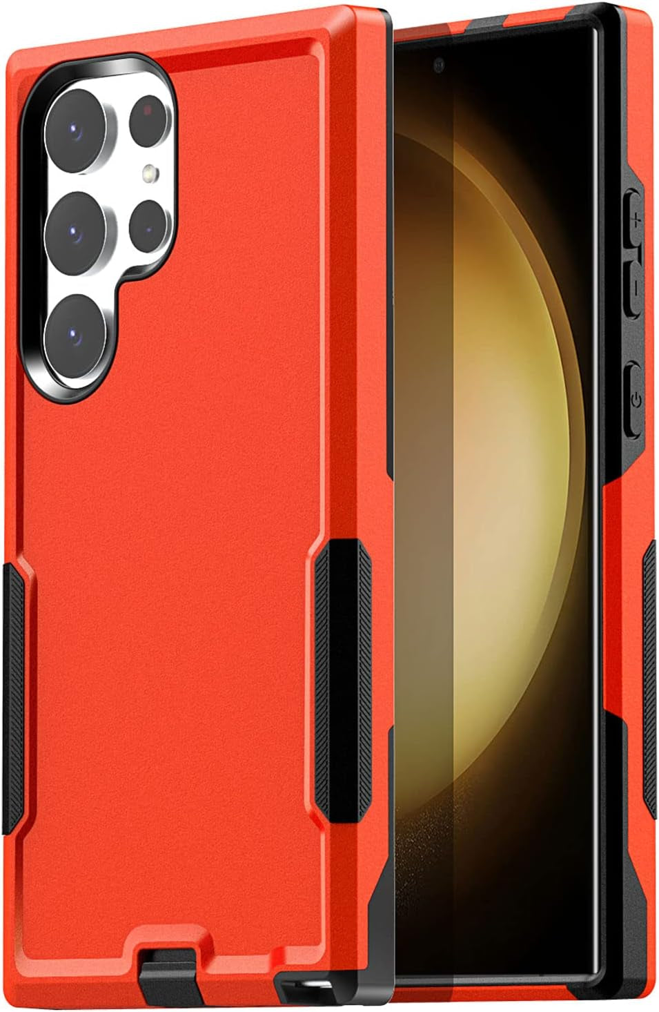 Aicase for Samsung Galaxy S23 Ultra Case,Heavy Duty Drop Protection Full Body Rugged Shockproof Military Protective Tough Durable Cover for Samsung Galaxy S23 Ultra 6.8"_Burgundy/Pink  AICase Orange/Black  