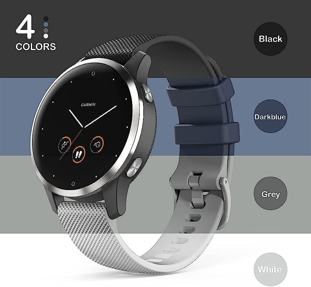 TUSITA Quick Release Silicone Band 22Mm Replacement for Garmin Vivoactive 4,Venu 2,Samsung Gear S3 Frontier, Galaxy Watch 46Mm/Watch 3 45Mm, Fossil Gen 5, Amazfit GTR 2, 2E,Ticwatch Pro 3,YAMAY SW022  TUSITA   
