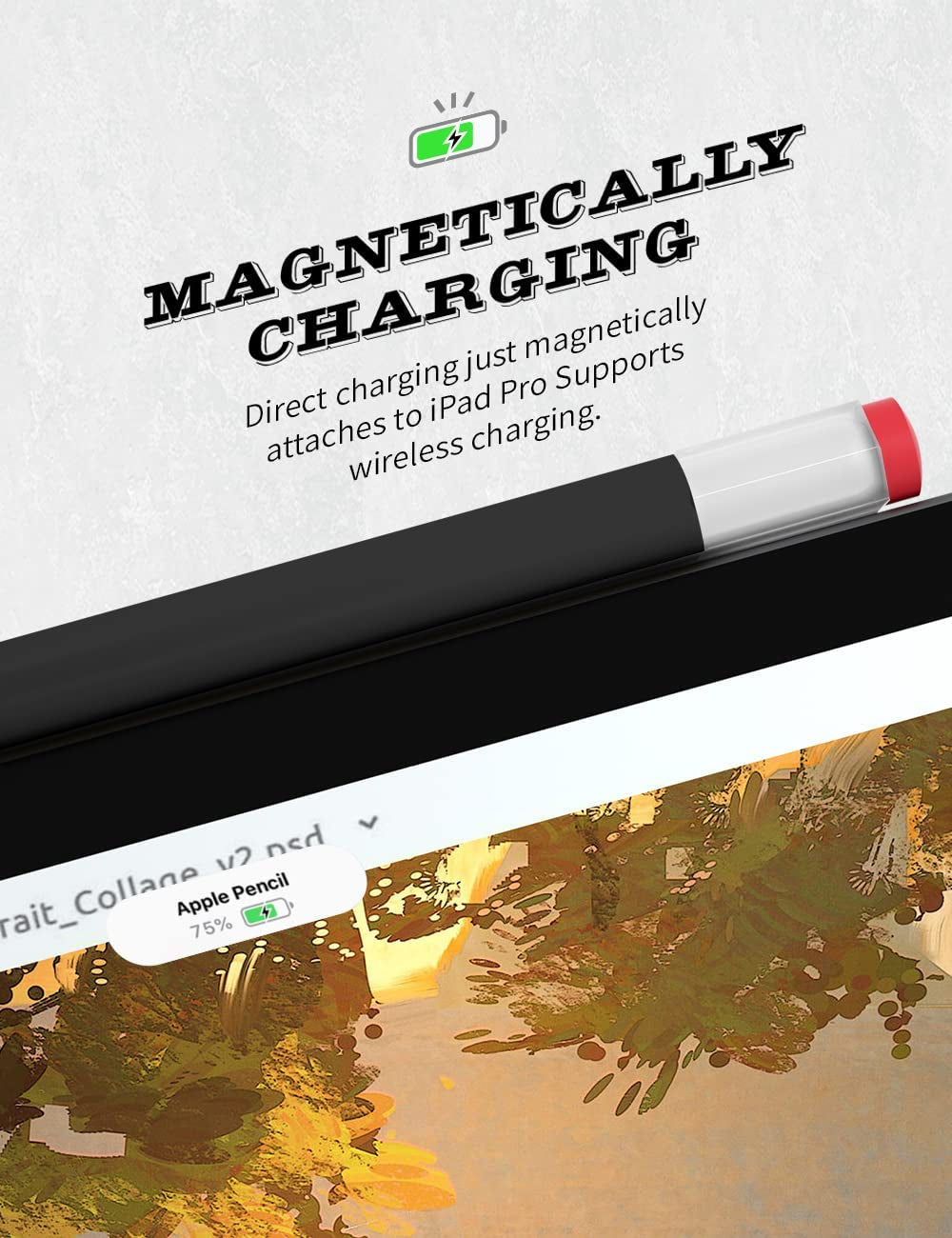 2 Pack Silicone Pencil Case Compatible with Apple Pencil 2Nd Generation Only,Case Cover Sleeve Accessories Protective Skin Holder(Must Read Installation Instructions) [Yellow,Black]  AFOOYO   