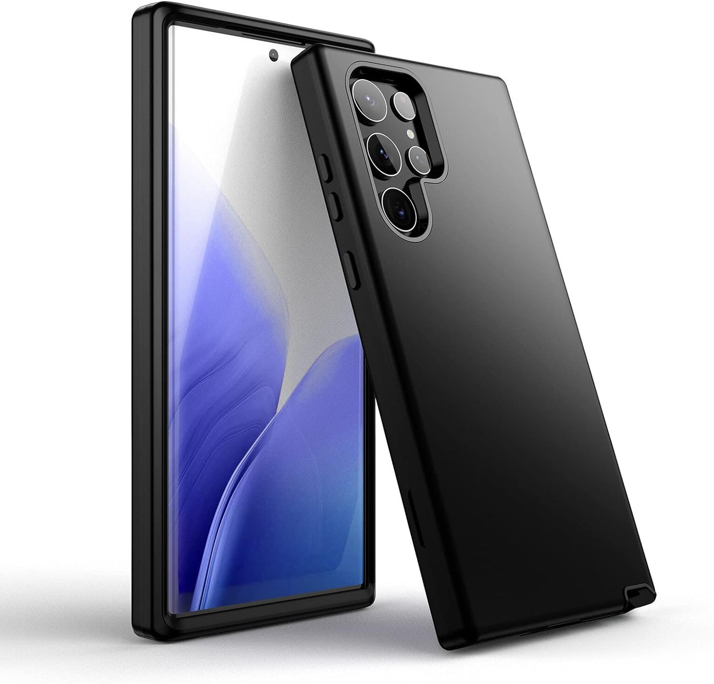 Welovecase for Samsung Galaxy S22 Ultra 5G Case, Cover 3 in 1 Full Body Heavy Duty Protection Hybrid Shockproof TPU Bumper Three Layer Protective Case for Samsung Galaxy S22 Ultra 6.8 Inch, Burgundy  WeLoveCase Black  