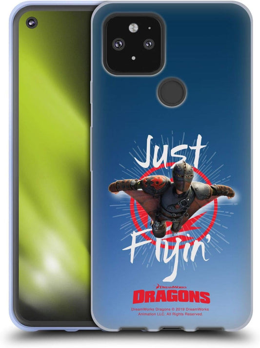 Head Case Designs Officially Licensed How to Train Your Dragon Just Flyin' II Hiccup and Toothless Soft Gel Case Compatible with Google Pixel 5 5G  Head Case Designs   