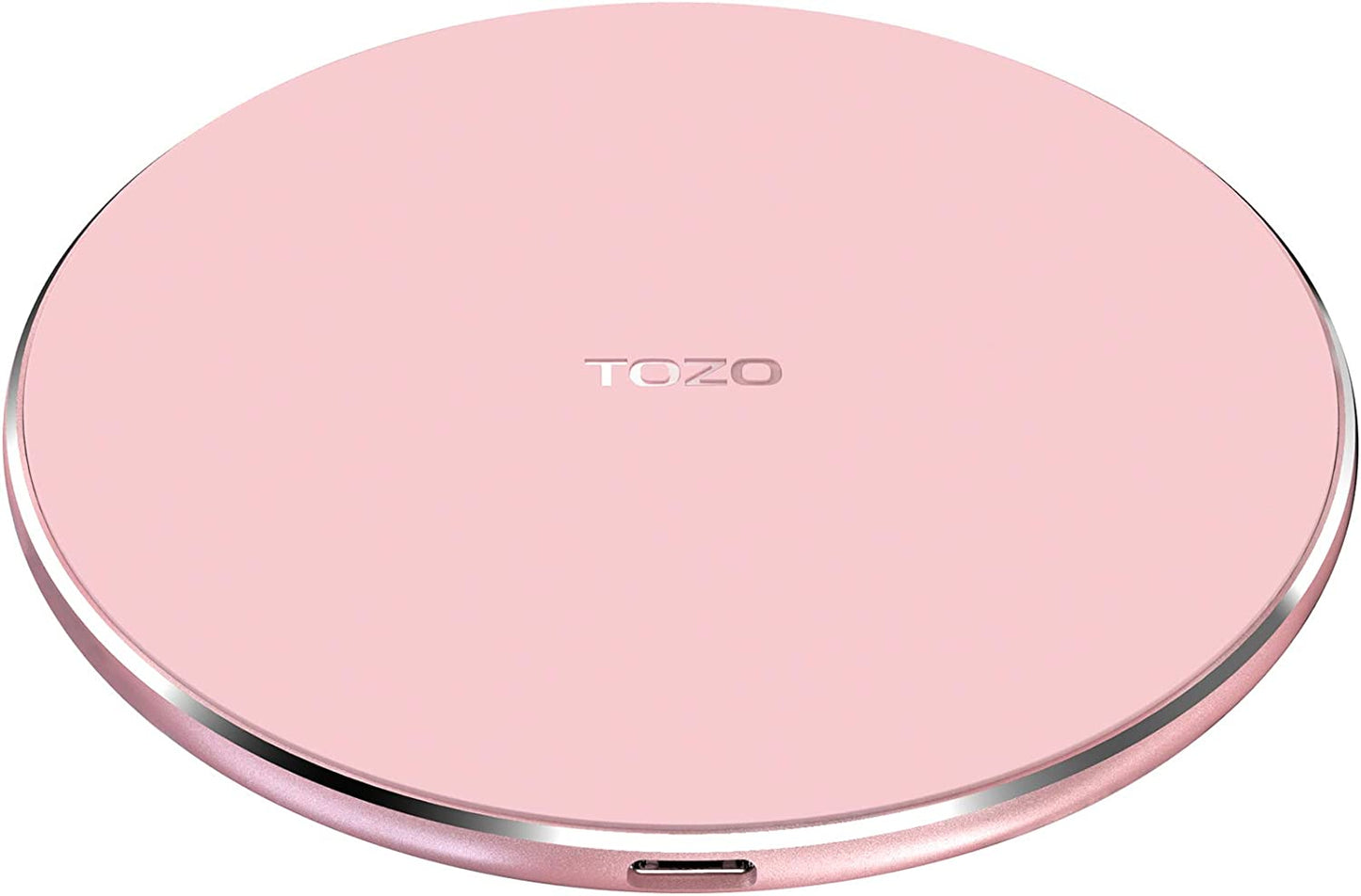 TOZO W1 Wireless Charger 10W Thin Aviation Aluminum Computer Numerical Control Technology Fast Charging Pad Black (NO AC Adapter)  TOZO Pink M-100mm 