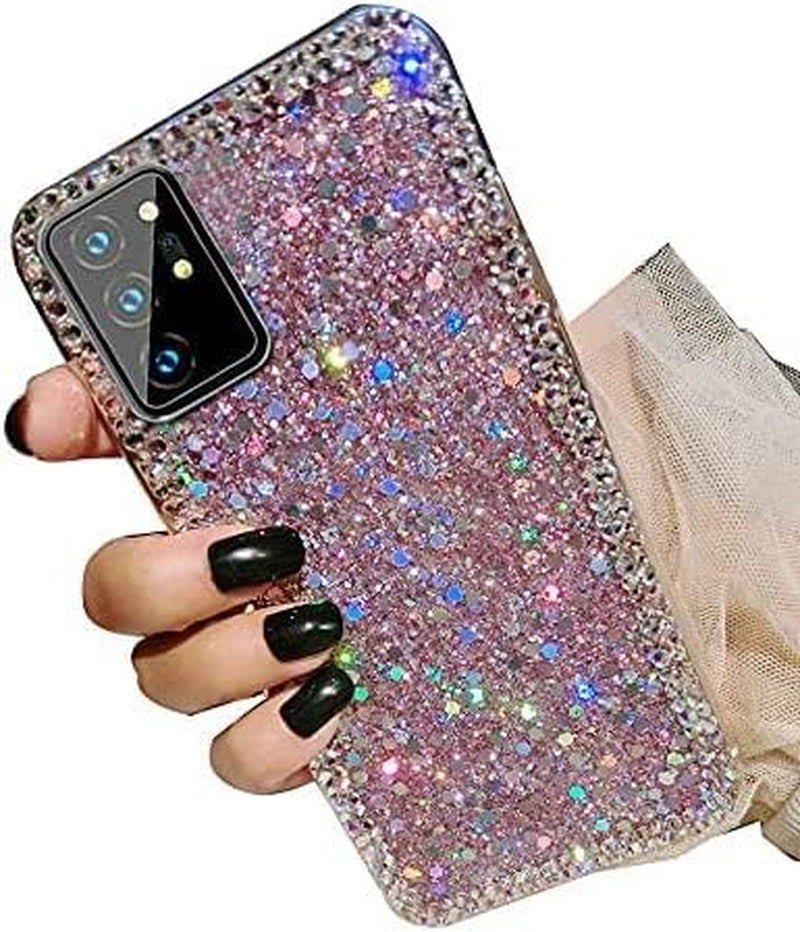 Accgoal for Samsung Galaxy A53 5G Case,3D Glitter Girly Women Sparkle Bling Case Pink Luxury Shiny Crystal Rhinestone Diamond Women Girl Bumper Protective Case Cover for Samsung Galaxy A53 5G  Accgoal   