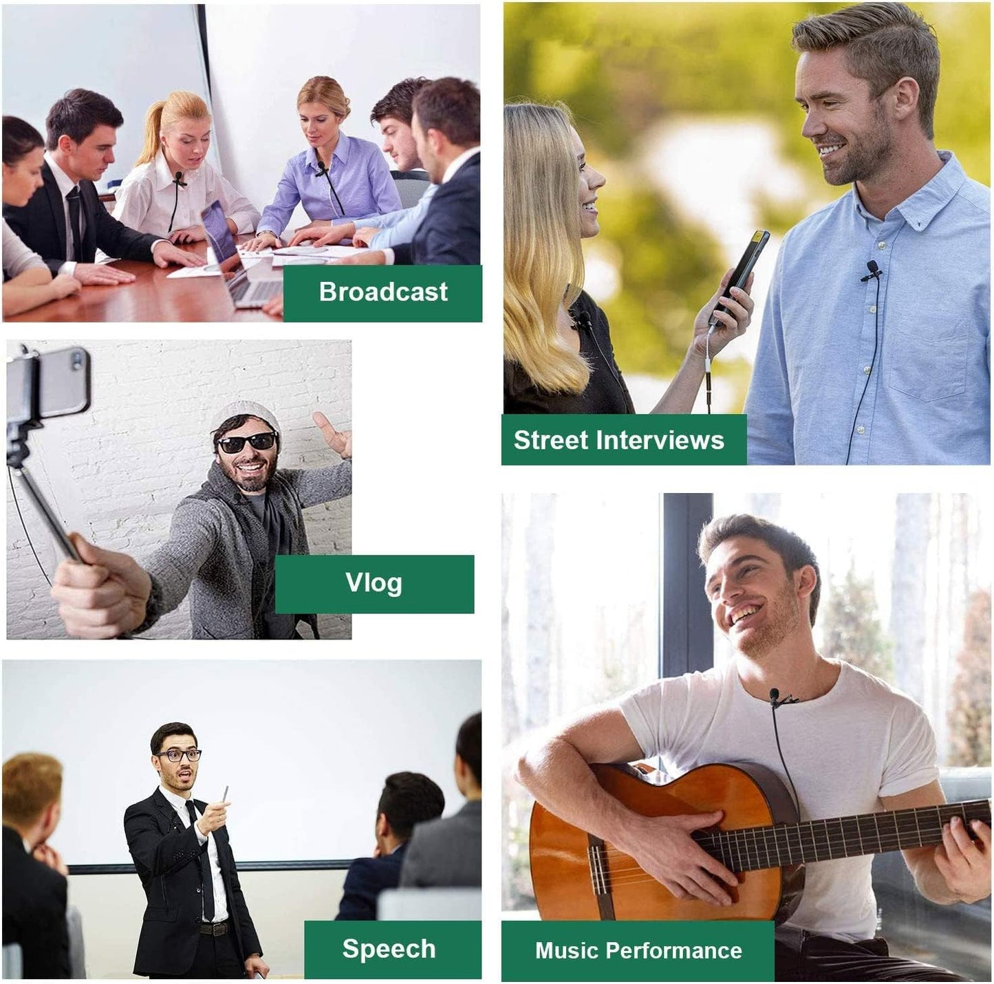 MOVOYEE Mini Microphone for Iphone Microphone for Video Recording Youtube Vlogging Phone Ipad Interview Podcast, External Tiny Lavalier Microphone Noise Cancelling Lapel Microphone Clip,Small Lav Mic  MOVOYEE   