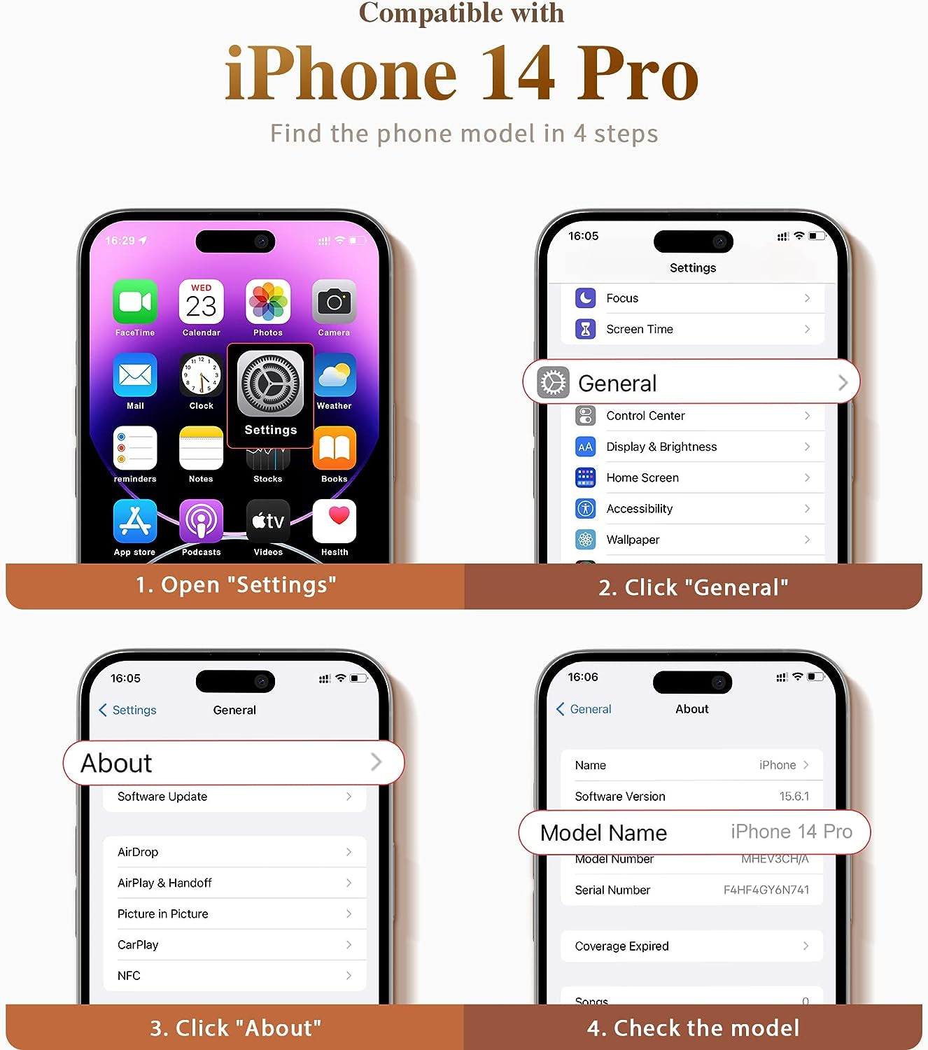 GVIEWIN Case Compatible with Iphone 14 Pro 6.1 Inch, [10FT Military-Grade Drop Tested] Clear Butterfly Stylish Case Shockproof Protective Hard Pc+Soft TPU Phone Cover Women (Alluring Butterfly/Purple)  GVIEWIN   