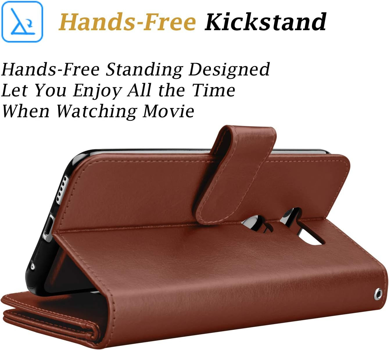 LG V35 Thinq Wallet Case, LG V30 Wallet Case, LG V30 Plus/Lg V30S Thinq/Lg V35 Case Wallet, Takfox PU Leather Folio Flip 9 Card Slots Holder with Lanyard Detachable Magnetic Wallet Case-Brown  Takfox   