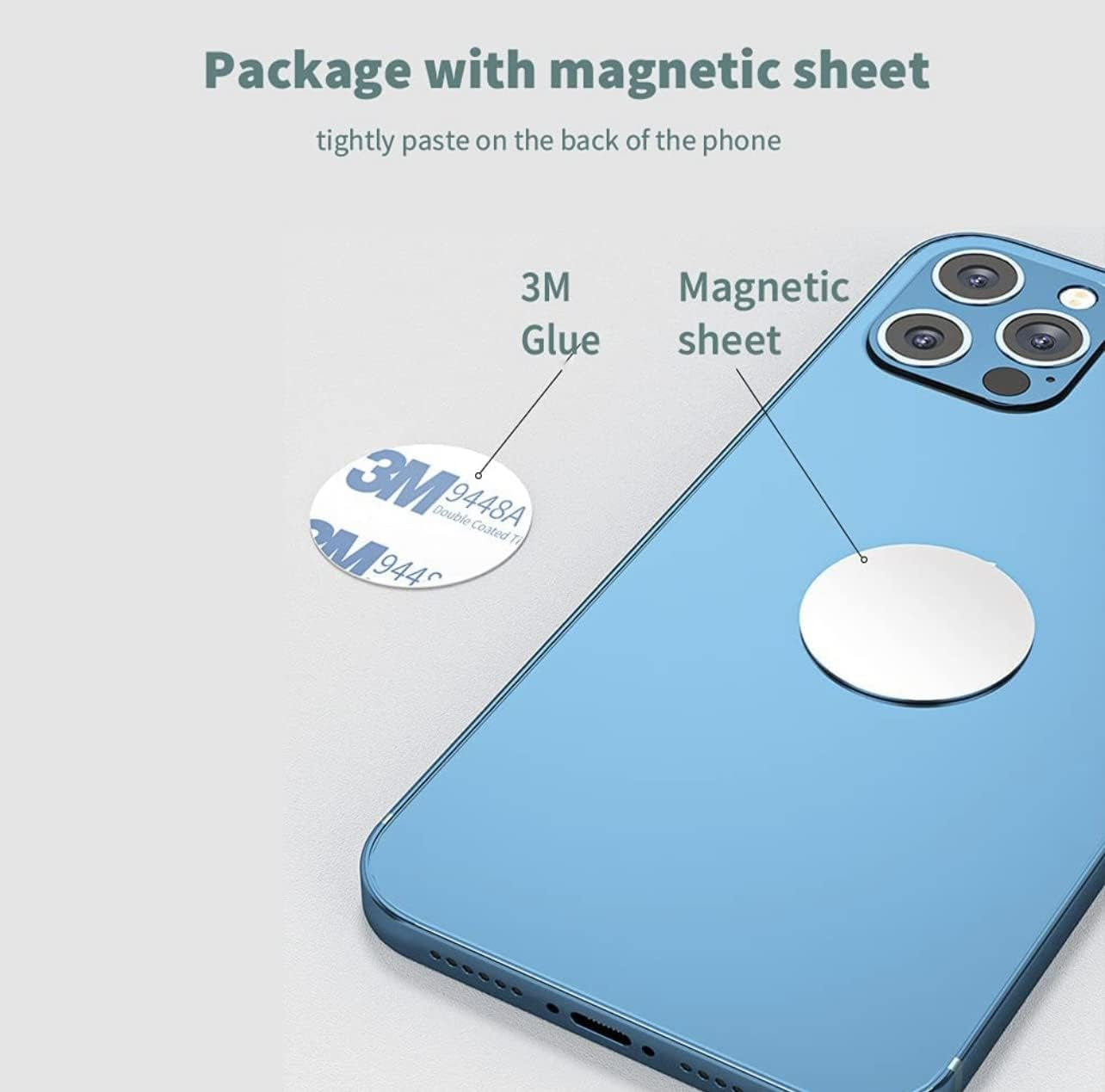 Aporia International Magnetic Cellphone Mount for Laptop, Foldable Lap Screen Side Phone Holder Extender Attach to Computer Monitor for Universal Smartphone - Rotating 180 Degree (Silver)  Aporia International   