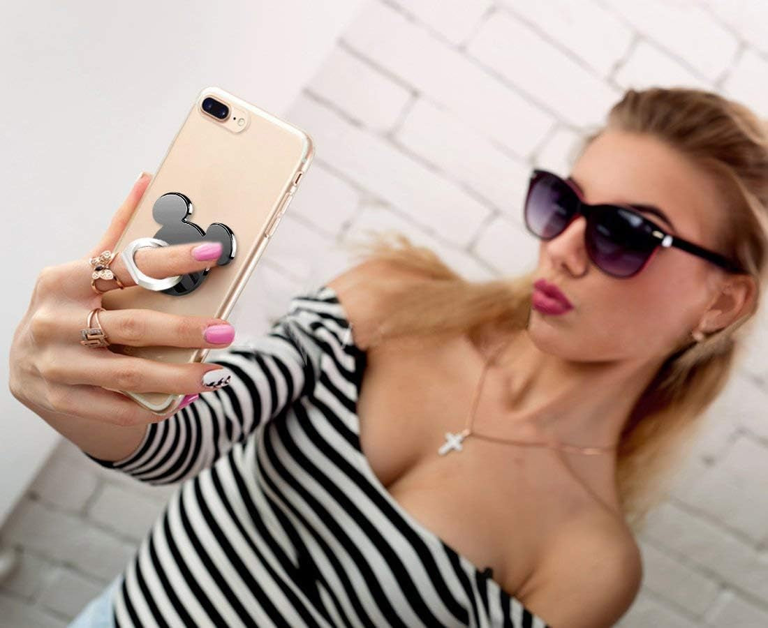 Universal Phone Ring Bracket Holder 2 Pieces, Metal Finger Grip Stand Holder Ring,Car Mount for Iphone 6S plus 7 Plus, Samsung Galaxy S7 Edge HTC Smartphones Tablet Phone Ring  AiKiTi   