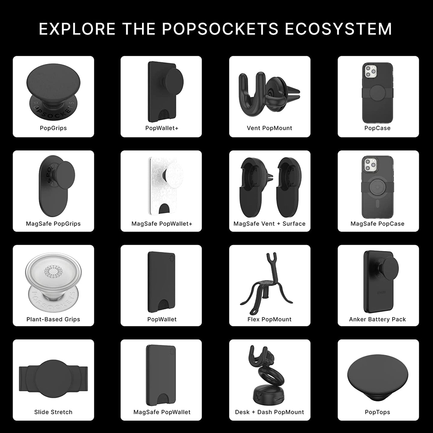 Popsockets Phone Wallet with Expanding Grip, Phone Card Holder, Wireless Charging Compatible, Wallet for Magsafe - Blanc Fresh  PopSockets   