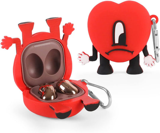 (1 Pack) BGAANM Cartoon Silicone Case Cover with Keychain Designed for Samsung Galaxy Buds2 Pro (2022) /Galaxy Buds 2 (2021) /Galaxy Buds Pro (2021) /Galaxy Buds Live (2020)  BGAANM   