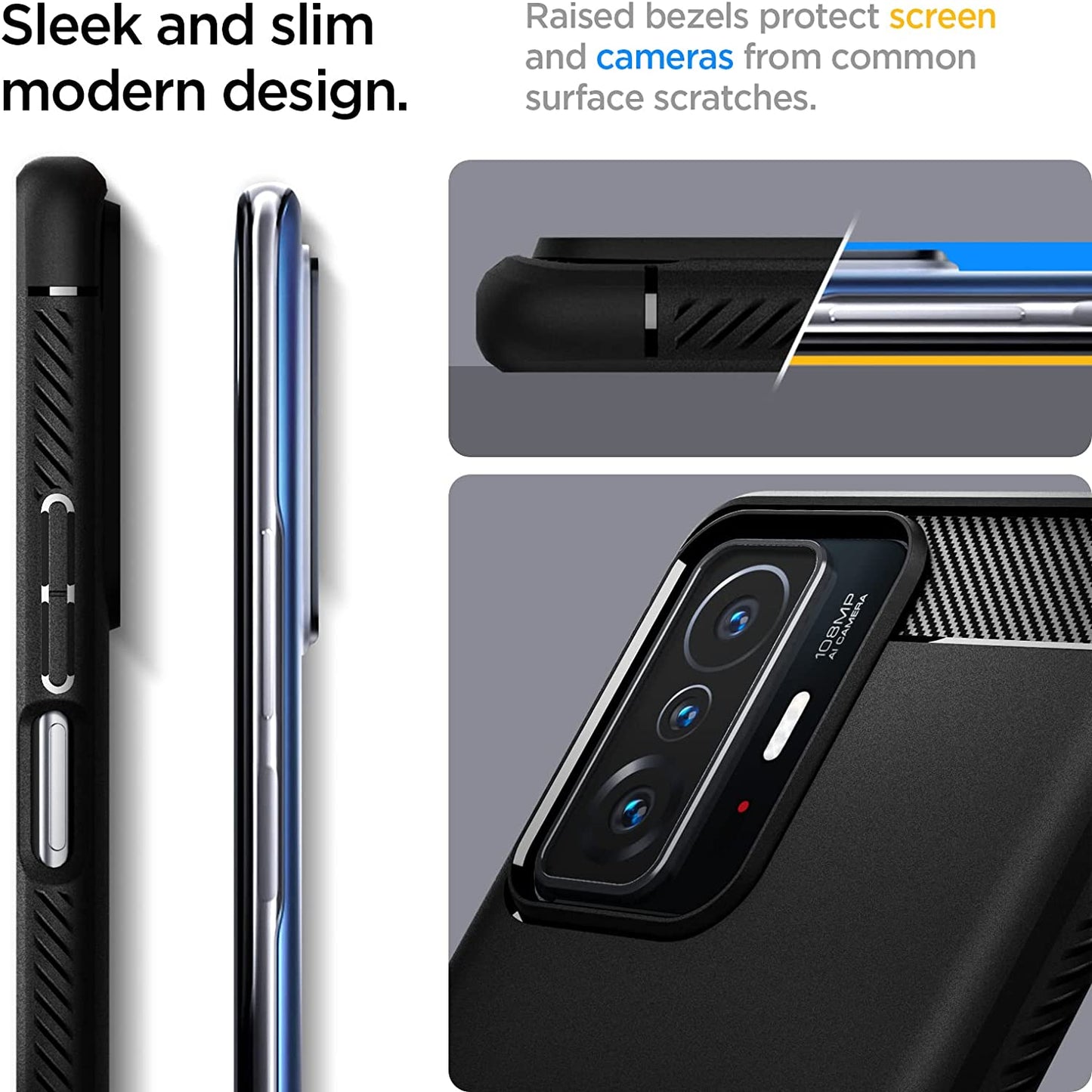 Spigen Rugged Armor Designed for Xiaomi 11T / 11T Pro (2021) - Matte Black  Spigen   