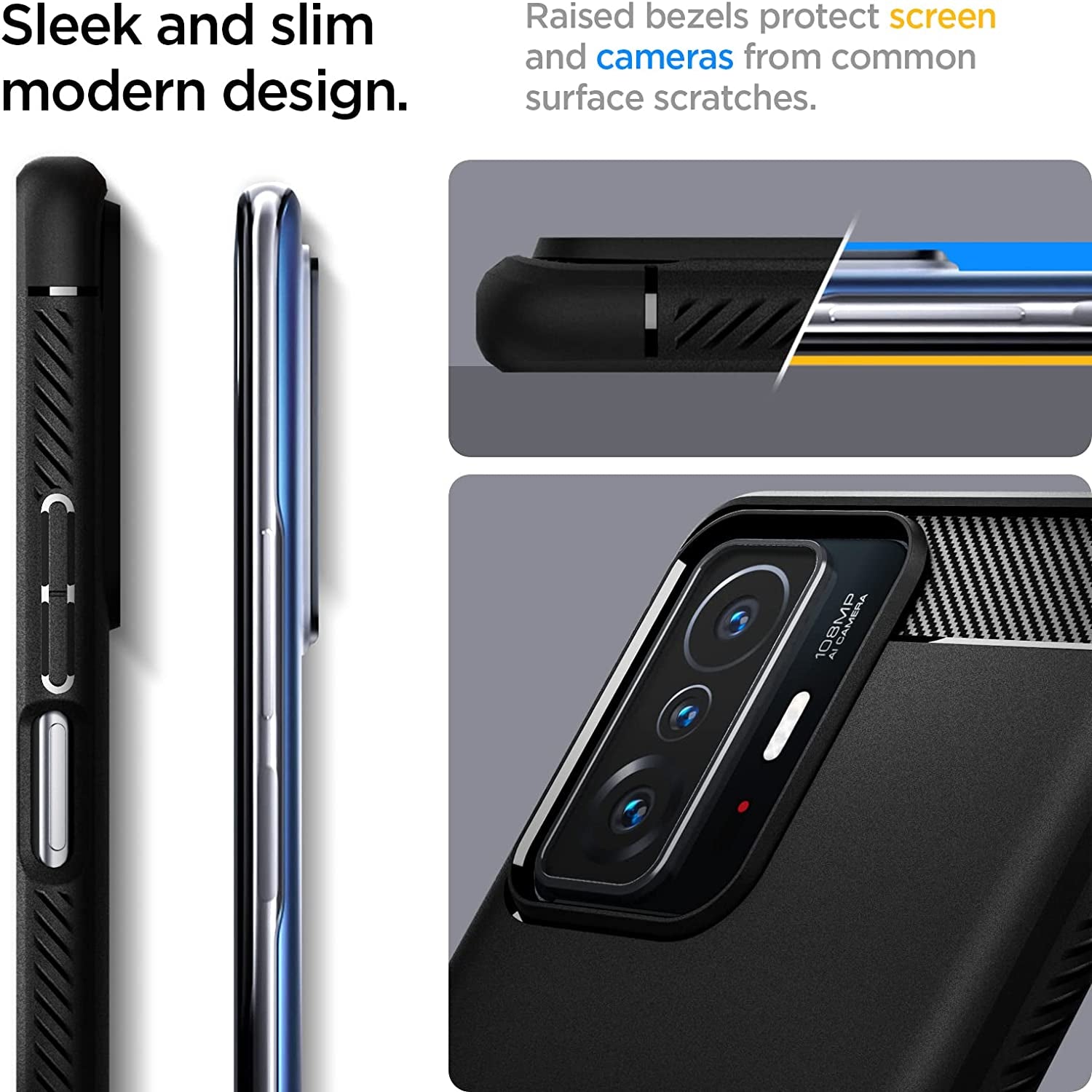 Spigen Rugged Armor Designed for Xiaomi 11T / 11T Pro (2021) - Matte Black  Spigen   