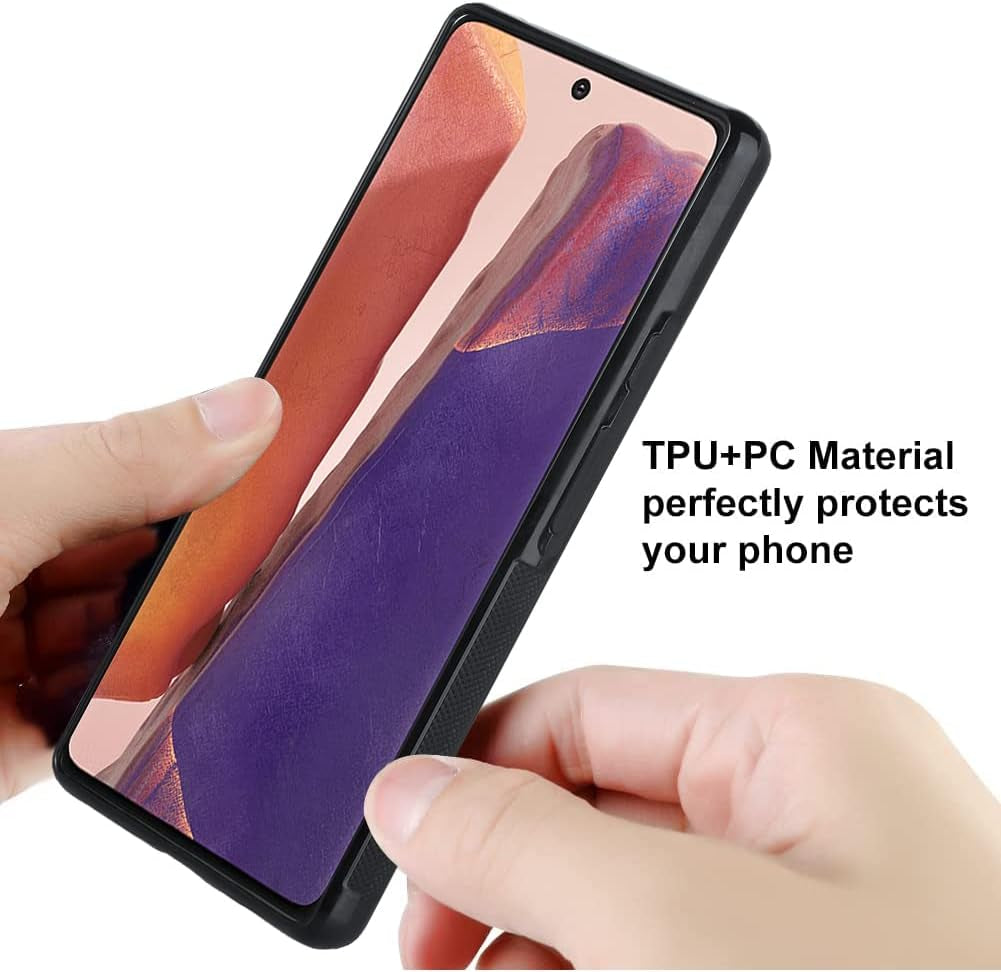 SAKUULO Samsung Galaxy Note 20 Case, [Screen Protector + Kickstand] Black Leopard Cheetah Design, Anti-Slip Shockproof Lightweight Flexible TPU Bumper Protective Case for Galaxy Note 20 6.7 Inch  SAKUULO   