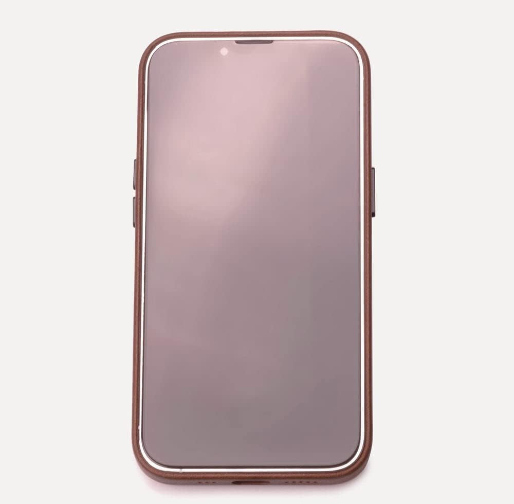 Axess Wallets Iphone Leather Case, Compatible with Magsafe and Wireless Chargers, Premium Quality Italian Leather with Anti-Scratch and Shockproof Frame (Iphone 13 Pro, Cognac)  Axess Wallets   