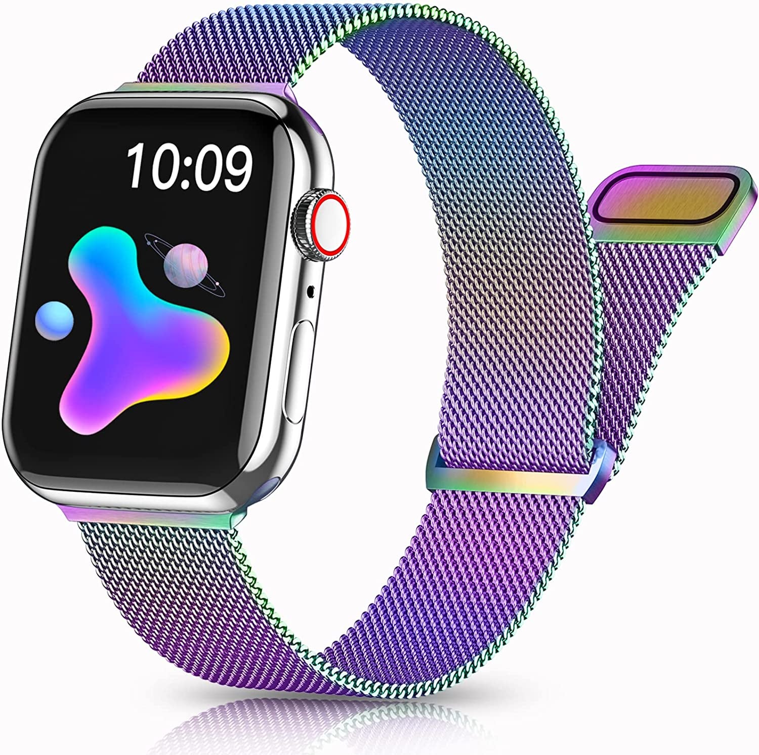 Rabini Magnetic Bands Compatible with Apple Watch Band 40Mm Women 38Mm 41Mm 42Mm 44Mm 45Mm 49Mm Men, Stainless Steel Mesh Metal Adjustable Sport Strap Wristband Iwatch Series 8 7 6 5 4 3 2 1 SE Ultra  Rabini   