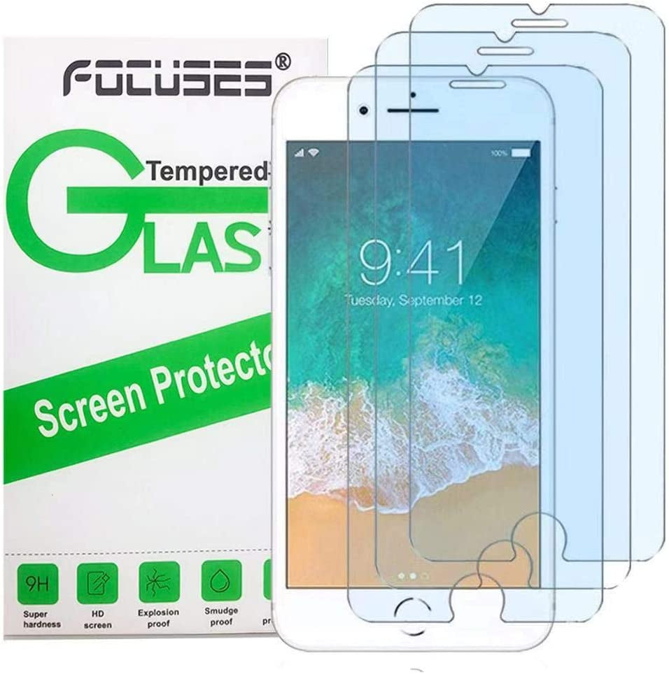 Focuses Screen Protector for Iphone 8,7,6S,6(4.7") Iphone 8 Blue Light Screen Protector Compatible Iphone 8/7/6S/6 (3 Pack)  FOCUSES   