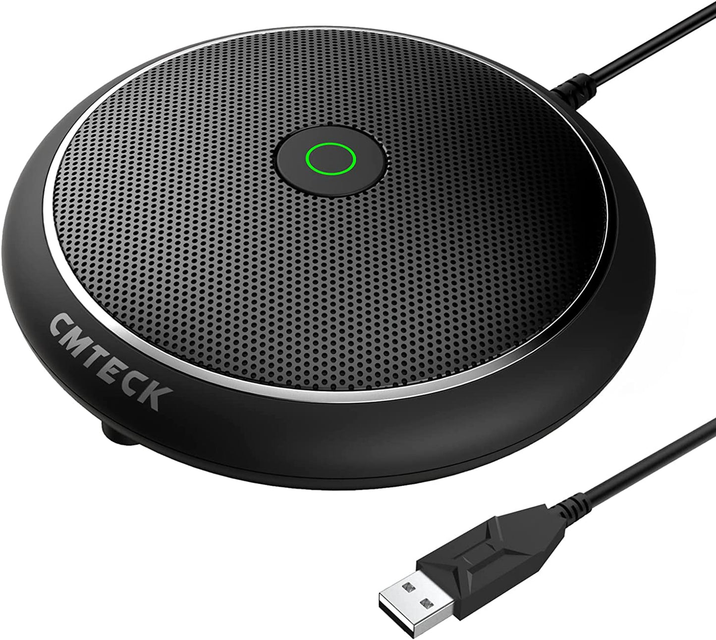 CMTECK Conference USB Microphone, Computer Desktop Mic with Mute Function, Omnidirectional Condenser PC Mic for Video, Streaming, Voip Calls, Skype, Plug & Play Compatible with Mac OS X Windows PC  CMTECK   