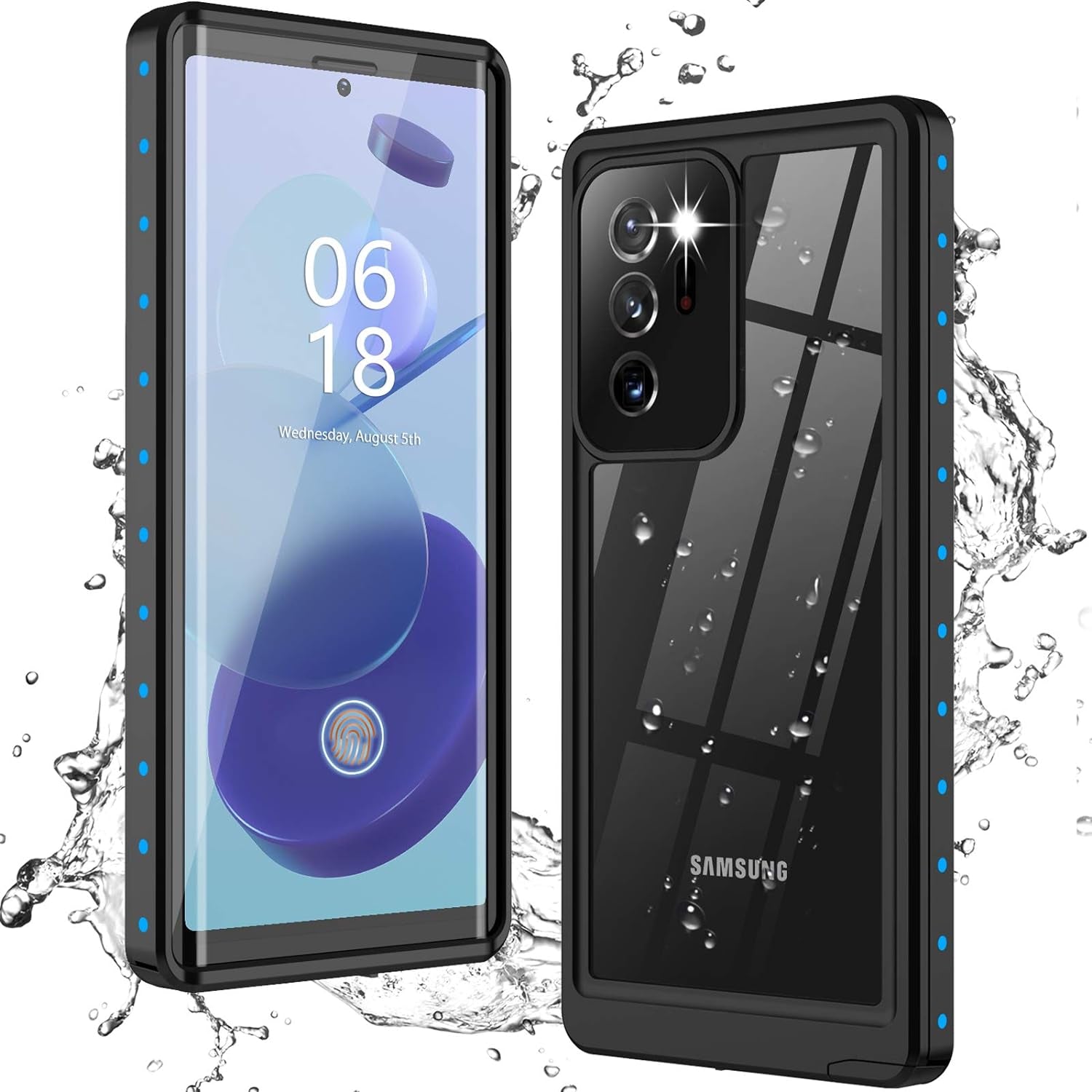 ANTSHARE for Samsung Galaxy Note 20 Ultra Case Waterproof,Built in Screen Protector Full-Body Protection Heavy Duty Shock-Proof Cover Waterproof Case for Galaxy Note 20 Ultra 6.9 Inch 5G-Gray  ANTSHARE Blue Note 20 Ultra 