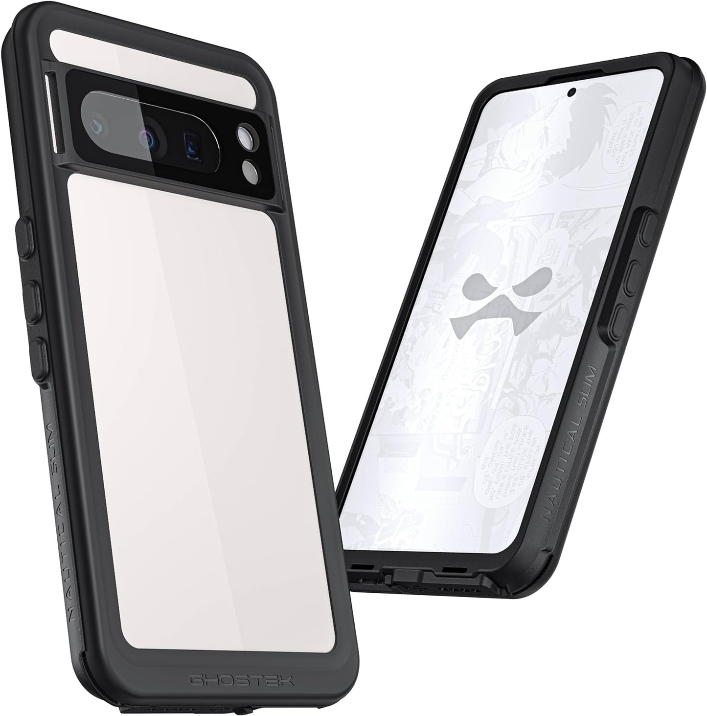 Ghostek Nautical Slim Waterproof Case for Google Pixel 8 Pro - Built-In Screen & Camera Lens Protector, Compatible with Wireless Charging (6.7 Inch, Clear)  Ghostek   
