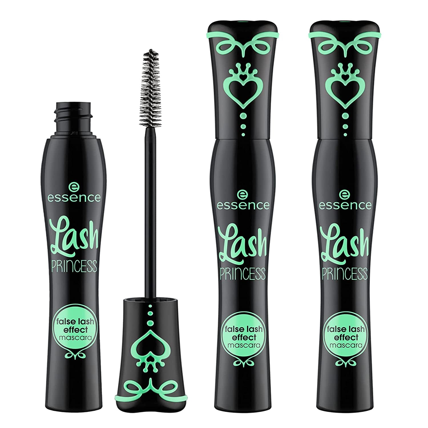 Essence Cosmetics Lash Princess False Lash Effect Mascara | Gluten & Cruelty Free (Pack of 2), Black, 0.4 Fl Oz (Pack of 2), 12.0 Milliliters  essence cosmetics Black 3 Count (Pack Of 1) 