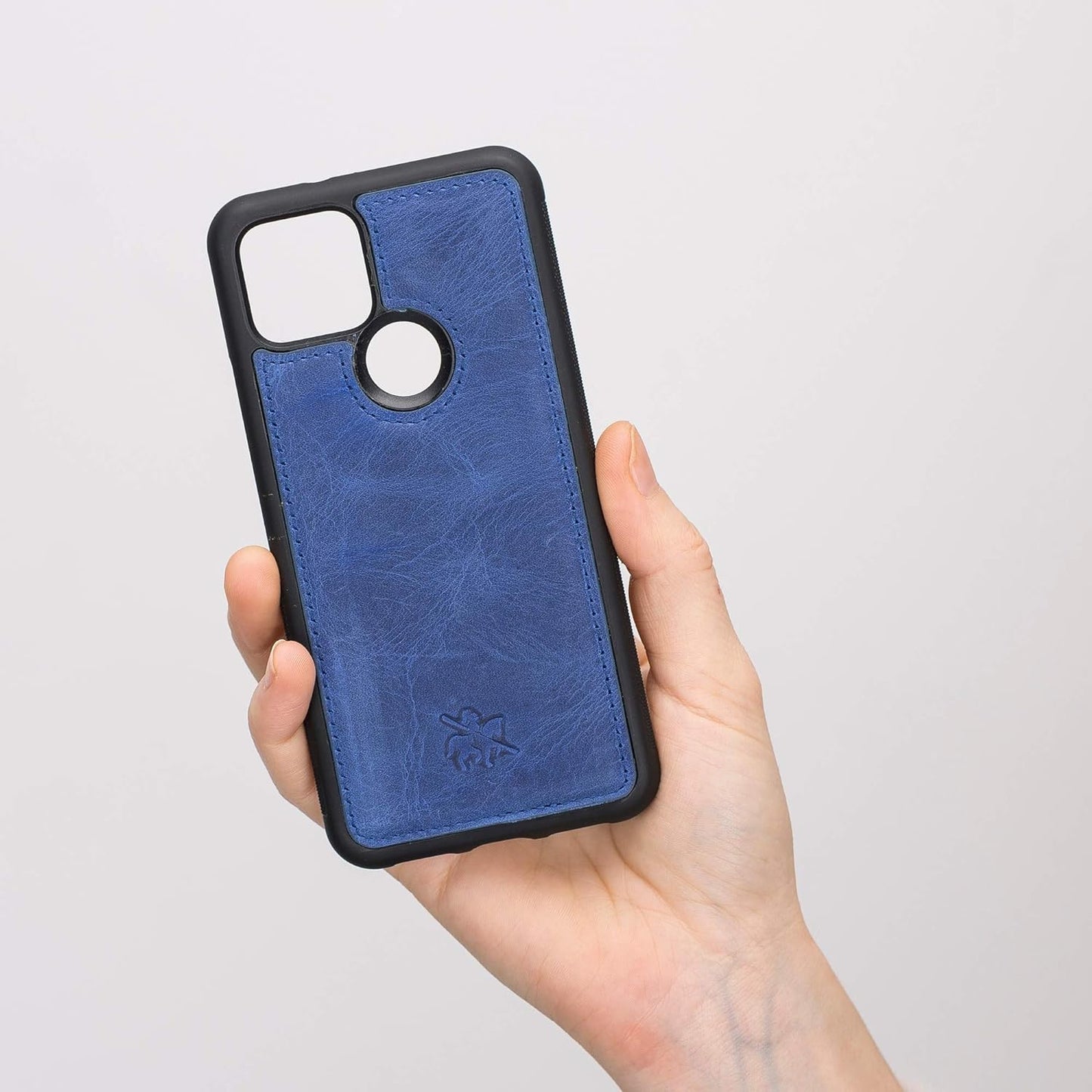Venito Lucca Leather Case Compatible with Google Pixel 5 (6.0 Inch) – Extra Secure with Padded Back Cover (Antique Dark Blue)  Venito   