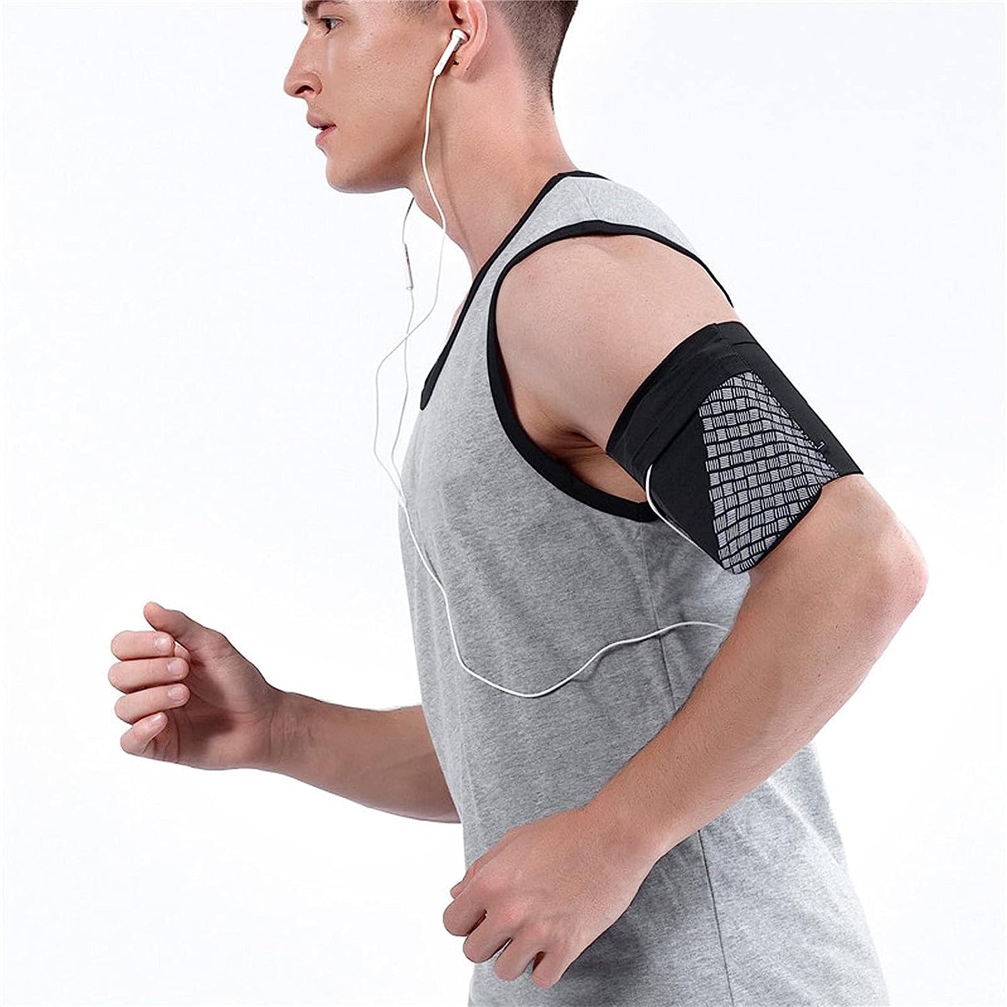 Cell Phone Armband - Running Arm Band Holder Pouch Case Phone Armband Sleeve Universal Comfort Arm Cell Phone Holder Sports Armband for Running, Fitness and Gym Workouts (M)  Dioche   