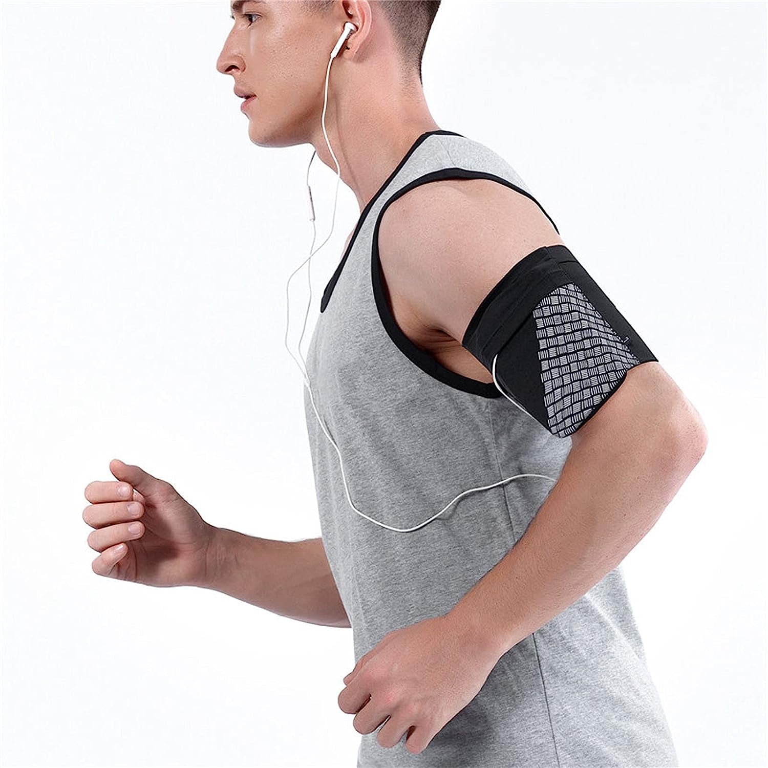 Cell Phone Armband - Running Arm Band Holder Pouch Case Phone Armband Sleeve Universal Comfort Arm Cell Phone Holder Sports Armband for Running, Fitness and Gym Workouts (M)  Dioche   