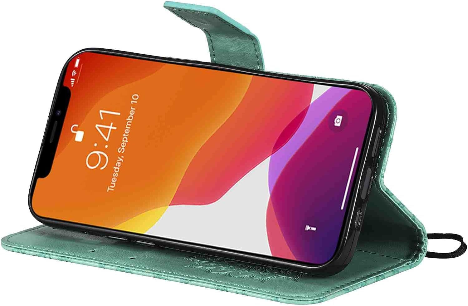 Fansipro Phone Cover Wallet Folio Case for LG G6, Premium PU Leather Slim Fit Cover for LG G6, 2 Card Slots, Exact Fitting, Green  Fansipro   