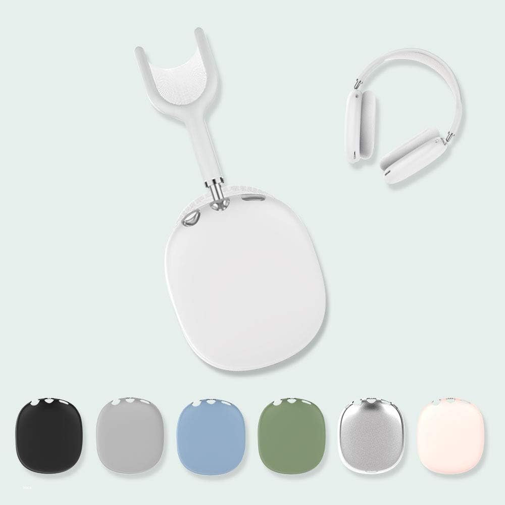 Fitturn Earpads Cover Case Compatible with Airpod Max Wireless Headphone, Silicone Anti-Scratch Protective Case for Airpod Max, Earcup Protectors Enrich Color & Prevent Earphones from Bumping (White)  FitTurn   