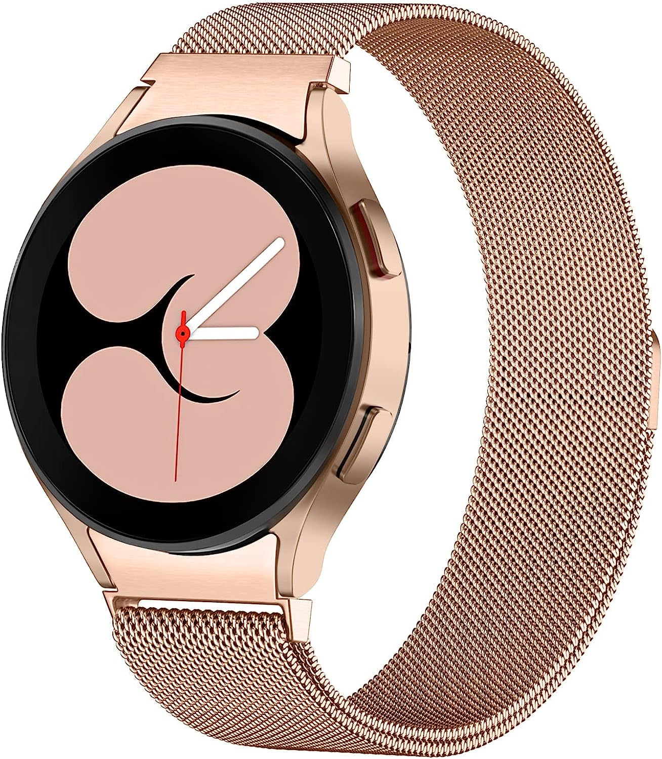 Zedoli No Gap Metal Bands Compatible with Samsung Galaxy Watch 5 40Mm 44Mm / Samsung Galaxy Watch 5 Pro 45Mm / Samsung Galaxy Watch 4 40Mm 44Mm / Samsung Galaxy Watch 4 Classic 42Mm 46Mm for Men Women  Zedoli Pink Gold  