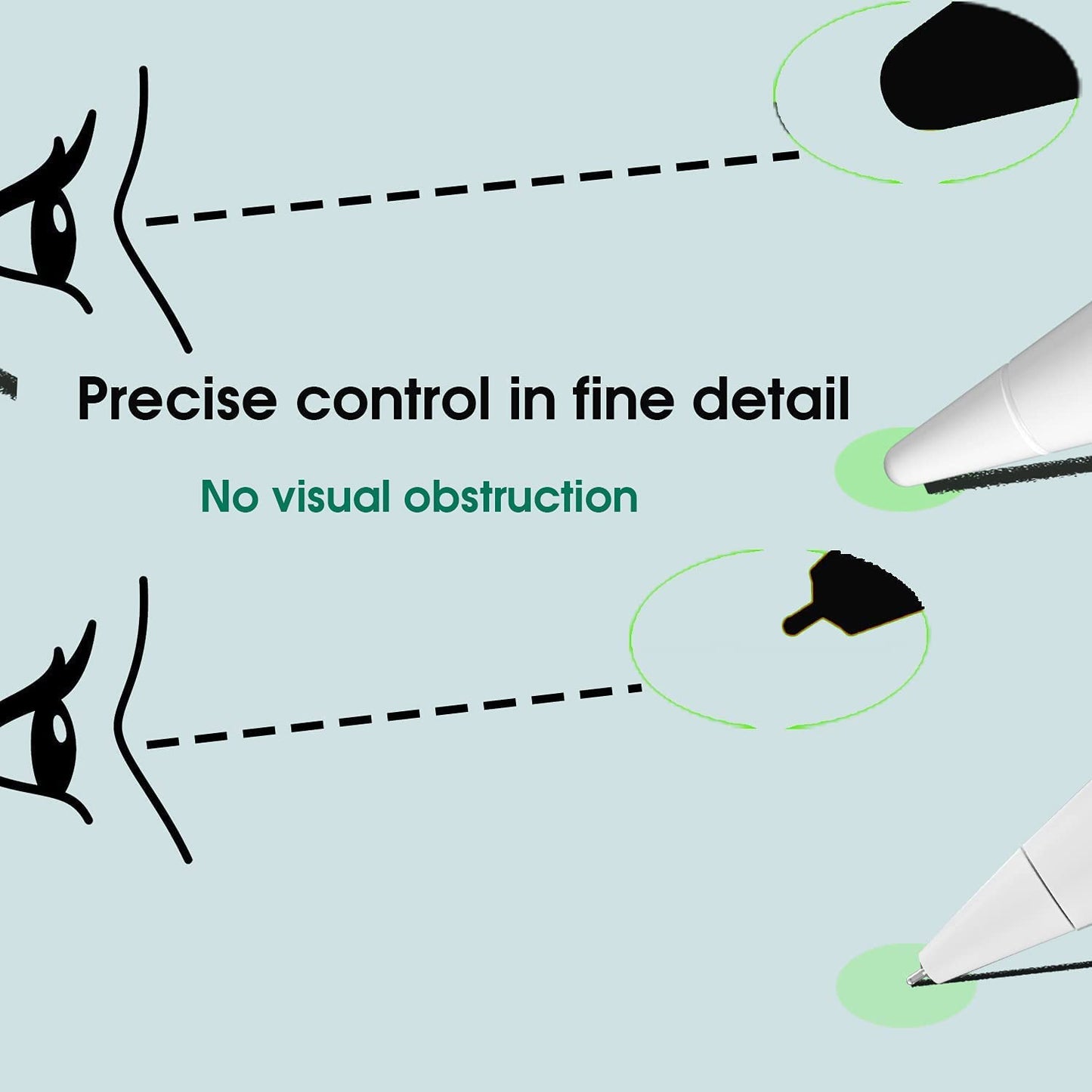 Upgraded (Pen Like) Pencil Tips Fits for Apple 2Nd Gen Ipad Pro Pencil,0.78Mm No Wear Out Fine Point Precise Control Longer Tips High Strength Material,White  REEYEAR   