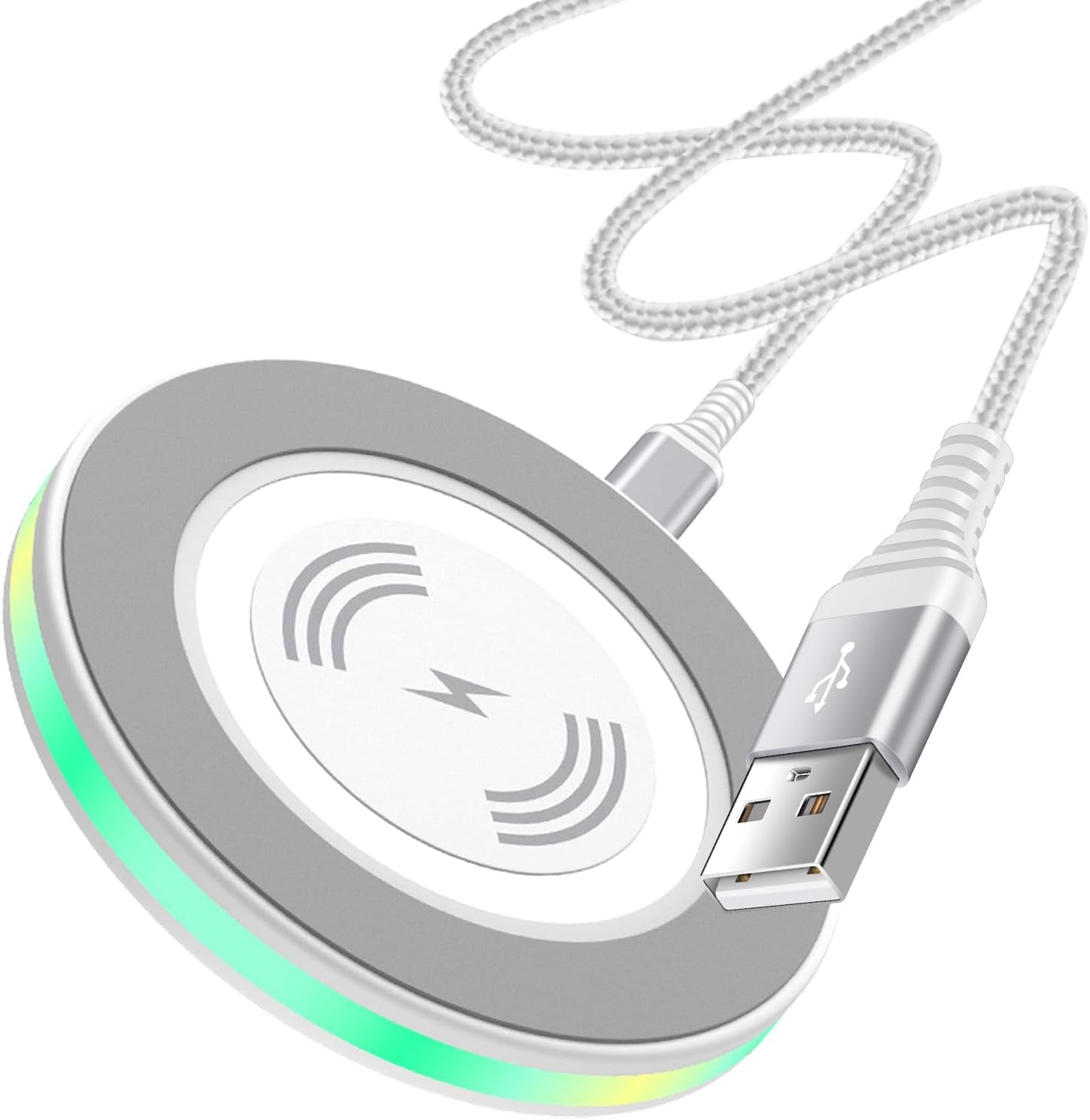 15W Samsung Wireless Charger Fast Charging Pad for Samsung Galaxy S23/S23 Ultra/S23 Plus/S22/S21 FE/S20/Z Fold 5 4 3/Z Flip 5 4 3/S10/S9/S8/S7/Note 20 10 9 8,Iphone 14 13 12 11 Pro Max,Pixel 7 6 5 4 3  Shenzhen Chuang Wei Da Technology Co., LTD White 1Pack 