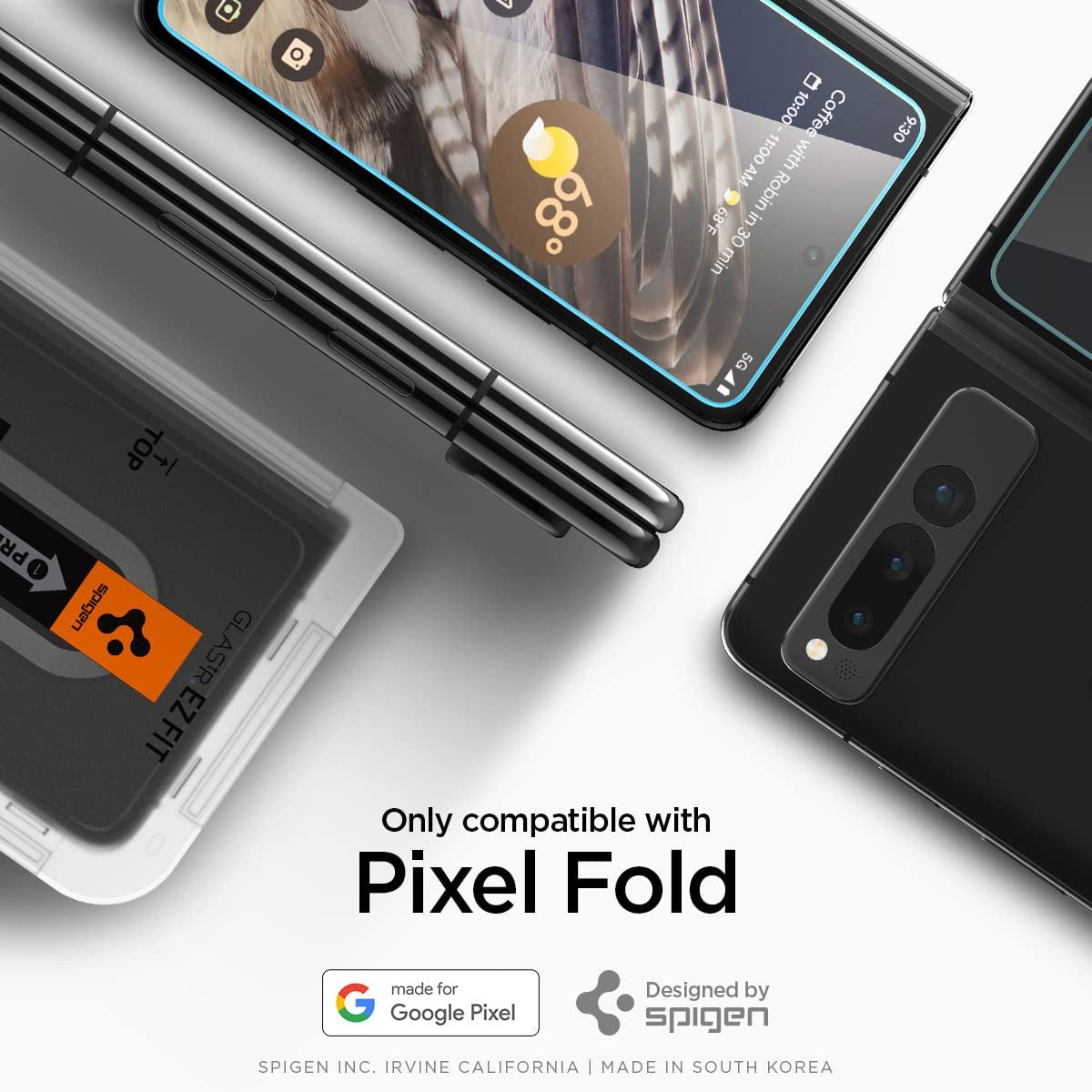 Spigen Tempered Glass Screen Protector [Glastr EZ FIT] Designed for Pixel Fold [2 Pack]  Spigen   