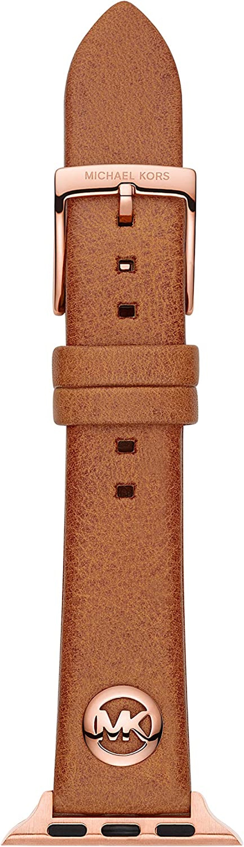 Michael Kors Interchangeable Watch Band Compatible with Your 38Mm/40Mm/41Mm Apple Watch- Leather or Silicone Bands for Apple Watch Series 8/7/6/5/4/3/2/1/SE  Michael Kors Brown Leather  