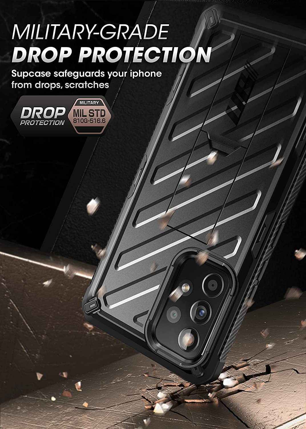 SUPCASE Samsung Galaxy A53 5G (2022) Case, Slim Heavy Duty Shockproof [Unicorn Beetle Series] Case with Kickstand (Black)  SUPCASE   