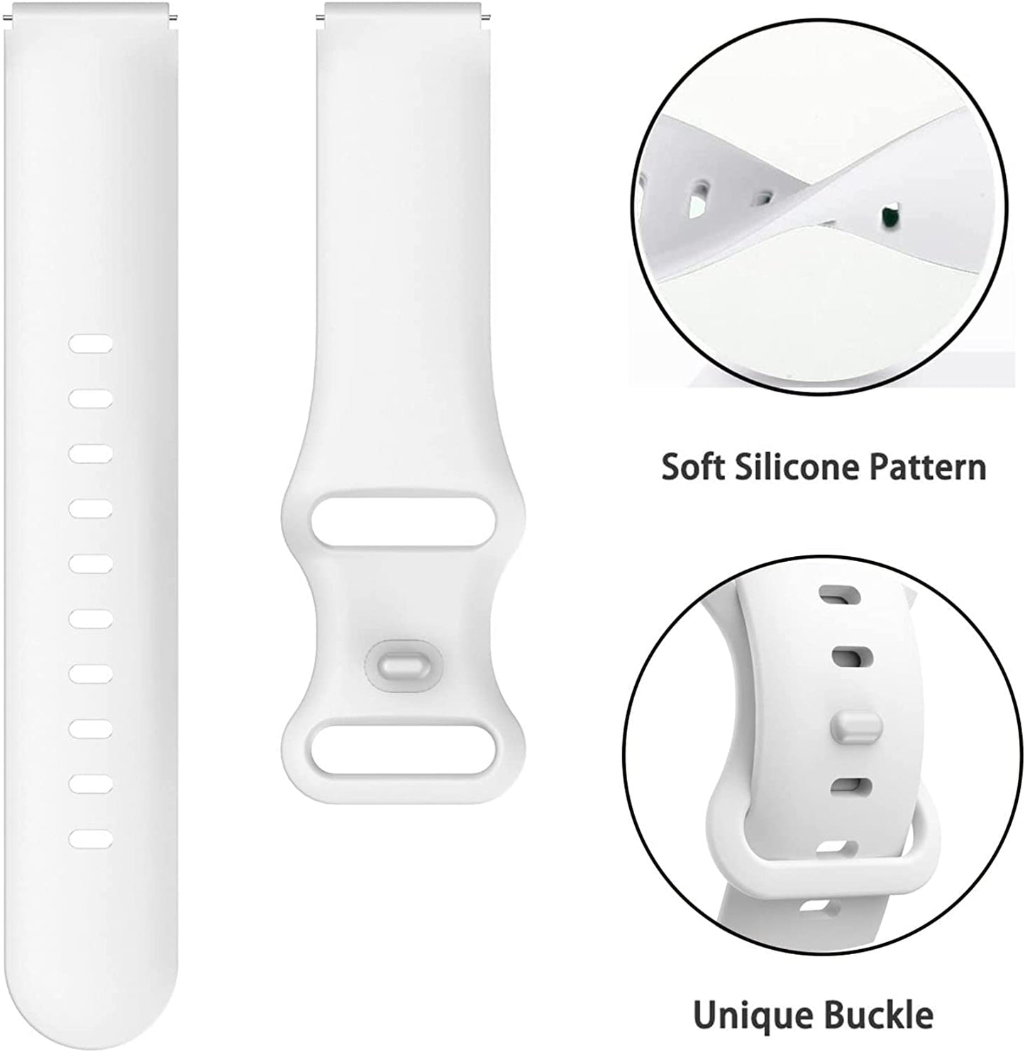 Krudary Bands Compatible with Garmin Vivoactive 4S / Vivomove 3S/ Venu 2S Soft Silicone Fadeless Pattern Printed Floral 18MM Replacement Wristband for Garmin Forerunner 255S/255S Music  Krudary   