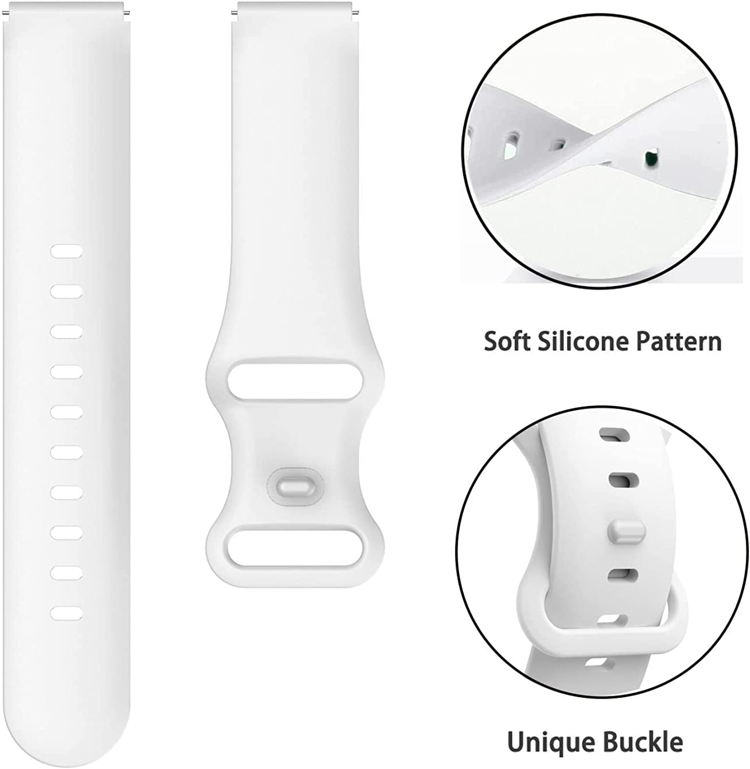 Krudary Bands Compatible with Garmin Vivoactive 4S / Vivomove 3S/ Venu 2S Soft Silicone Fadeless Pattern Printed Floral 18MM Replacement Wristband for Garmin Forerunner 255S/255S Music  Krudary   