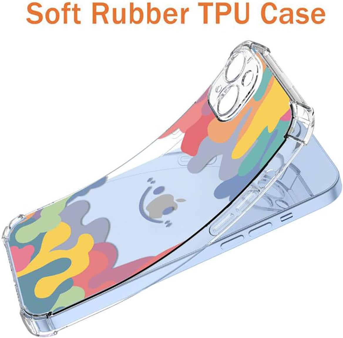 DFTCVBN Case for Xiaomi Poco X3/Poco X3 Pro Case, Poco X3 NFC Case with Screen Protector Clear Rainbow Colorful Oil Painting Smiley Shockproof TPU Phone Cover for Xiaomi Poco X3 Pro Doodle Smile  DFTCVBN   