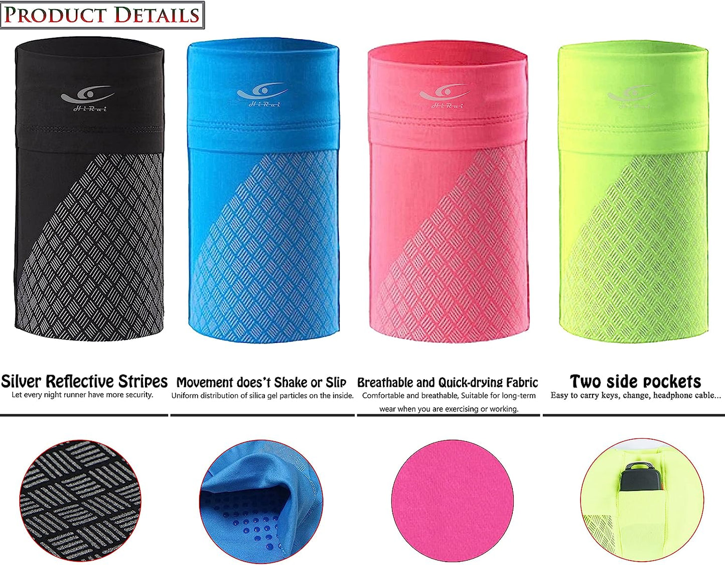 Hirui Universal Sports Armband Cell Phone Armband Sleeves Running Armband for Exercise Workout, Compatible with Iphone 14/14Plus/Pro Iphone 13/12/11 Samsung Galaxy All Phones (Medium, Pink)  HiRui Tech   