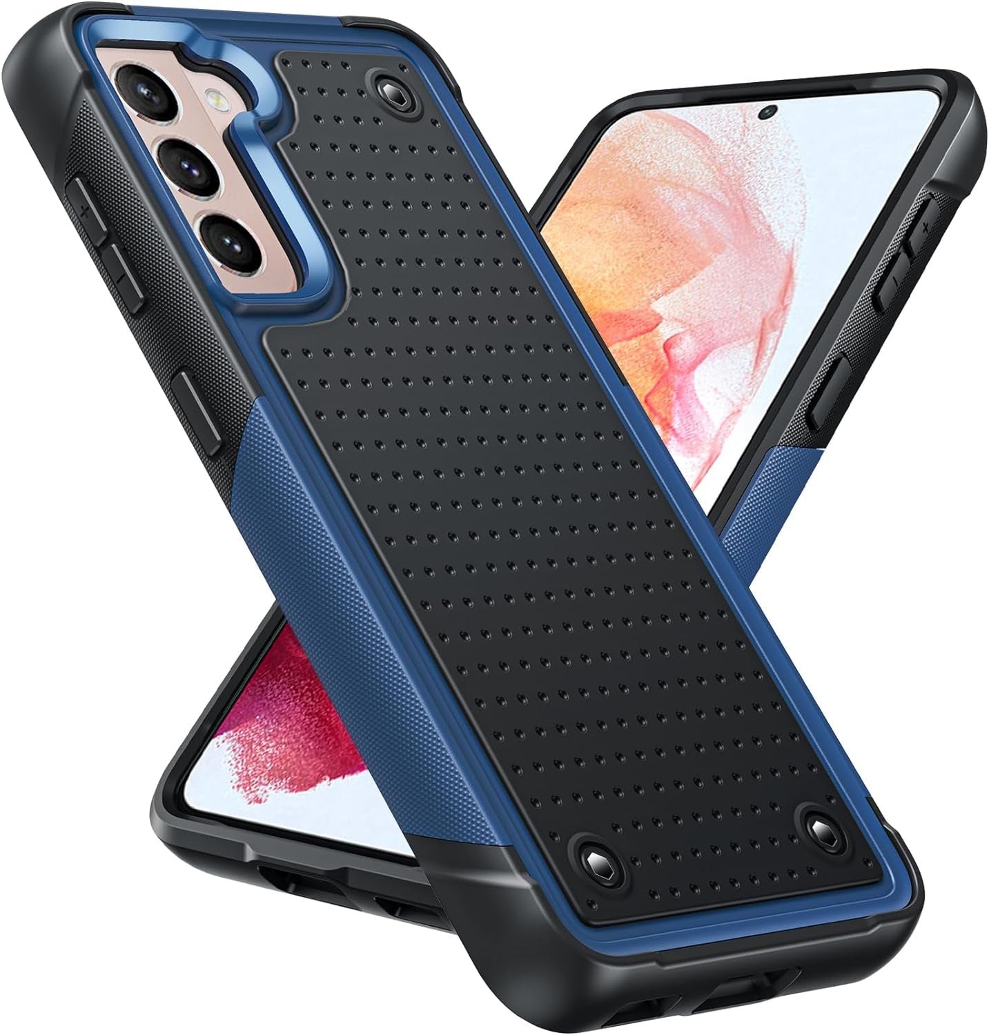 Leyi for Samsung S21 Ultra Case, Samsung Galaxy S21 Ultra Case 5G, Shockproof Heavy Duty Dual Layer Protective Hard PC Textured Back & Soft Bumper Case Cover for Galaxy S21 Ultra, Grey  LeYi Blue Samsung Galaxy S21 5G 