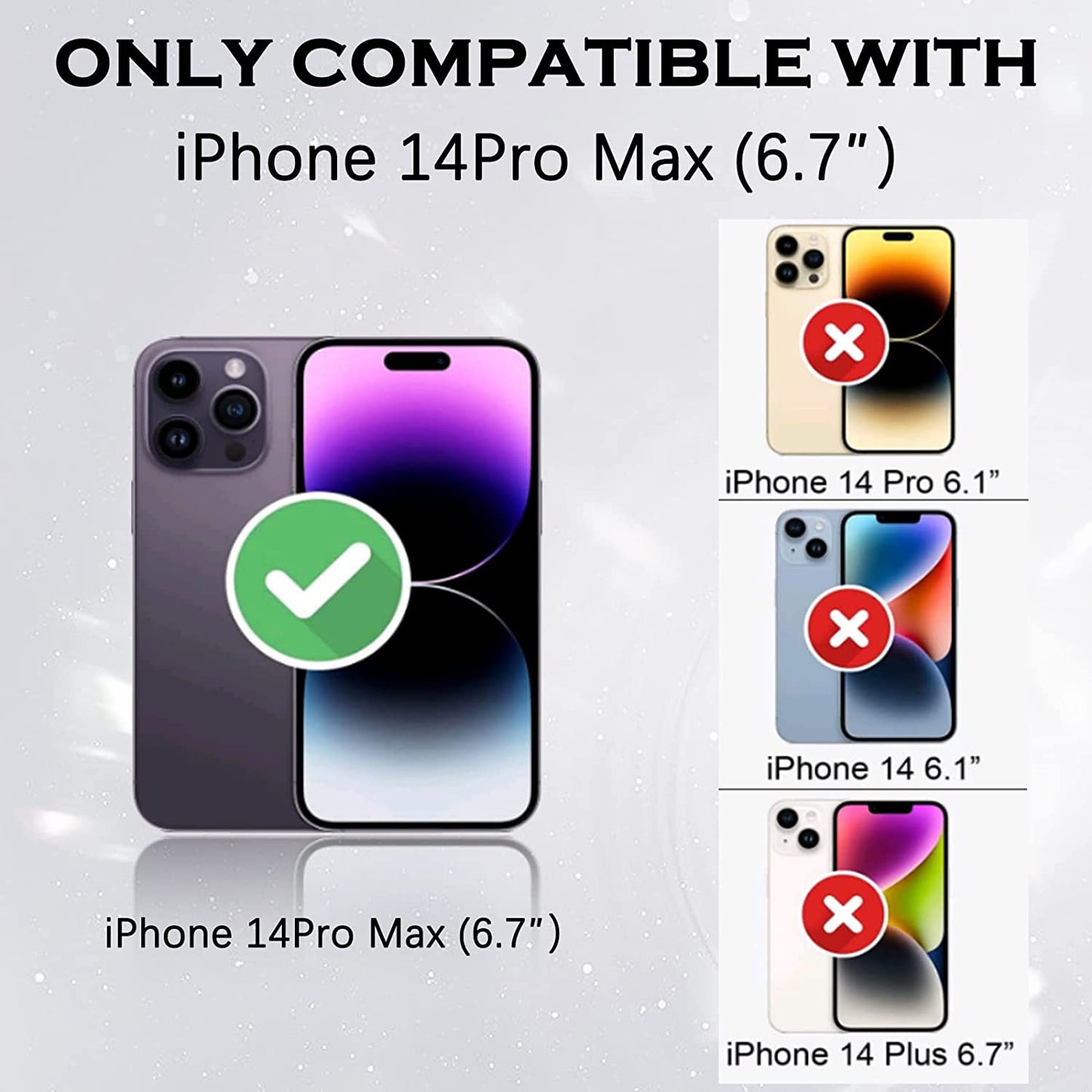 YINLAI Case for Iphone 14 Pro Max,[Compatible with Magsafe],Pearl Glitter Magnetic Slim Bling Sparkly Mother-Of-Pearl Seashell Women Girls Girly Soft Shockproof Protective Phone Cover 6.7 Inch,Purple  YINLAI   