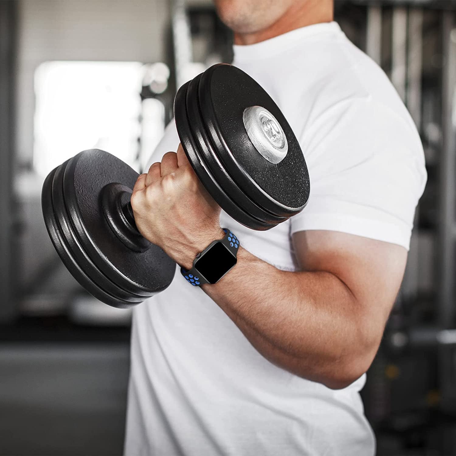 Biudien 5 Pack Sport Bands Compatible with Apple Watch Band 49Mm 45Mm 44Mm 42Mm 41Mm 40Mm 38Mm, Soft Silicone Strap Replacement Breathable Wristband for Iwatch Ultra Series 8 SE 7 6 5 4 3 2 1  Biudien   