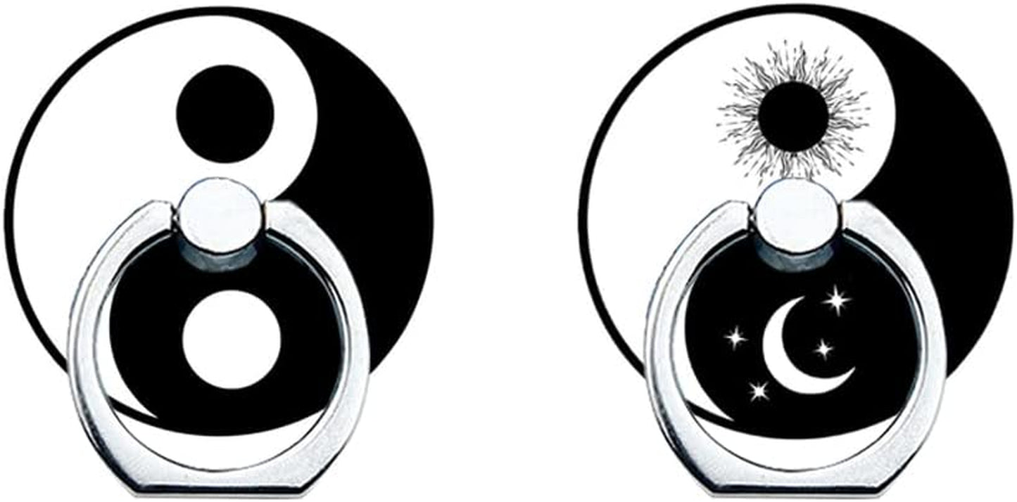 Phone Ring Holder Stand,Phone Ring Stand Holder 360 Rotation Finger Ring Grip Stand for Cellphones,Smartphones and Tablets (2 Pack Kawaii Kitty Phone Ring Stand)  RRJQW Yinyang Phone Ring Stand  