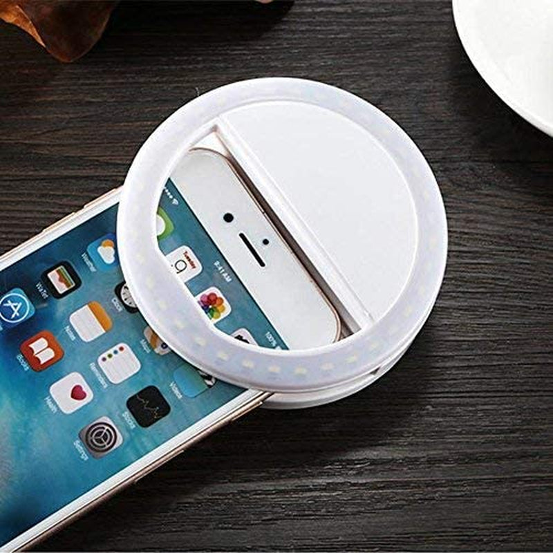 XINBAOHONG Selfie Ring Light Rechargeable Portable Clip-On Selfie Fill Light with 36 LED for Smart Phone Photography, Camera Video, Girl Makes up Black …  XINBAOHONG   
