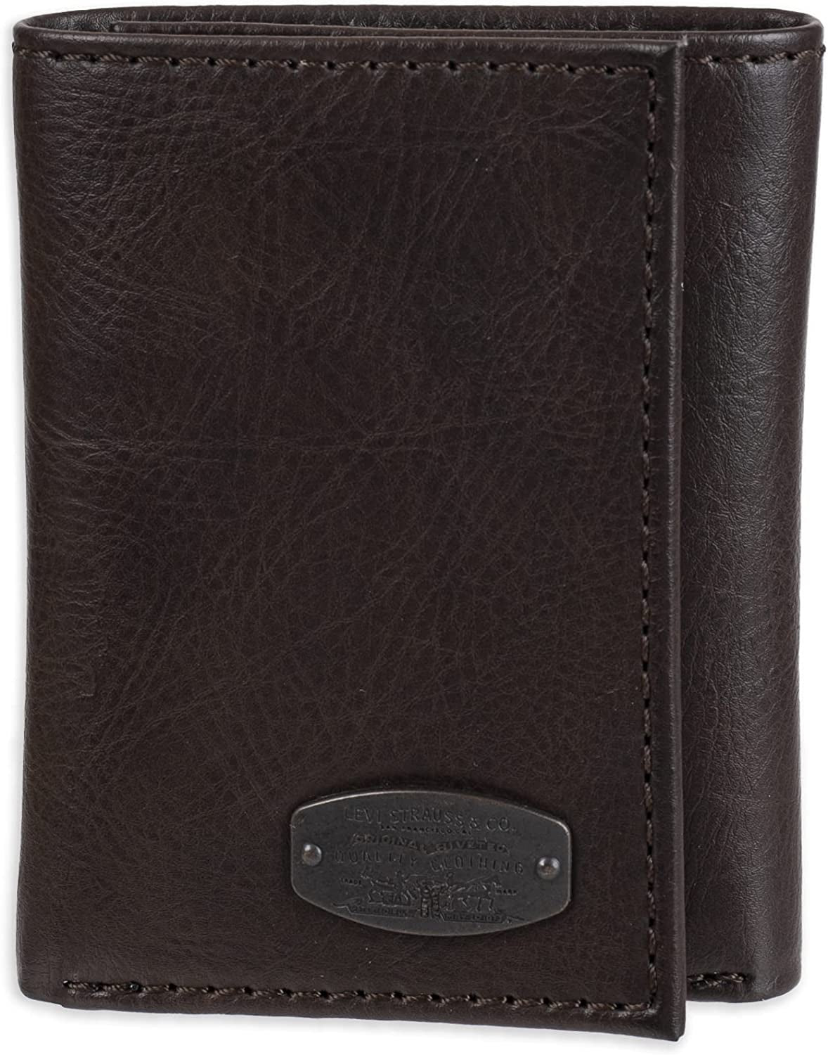 Levi'S Men'S Sleek and Slim Trifold Minimalist Wallet  Levi's   