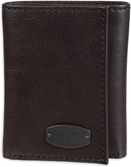 Levi'S Men'S Sleek and Slim Trifold Minimalist Wallet  Levi's   