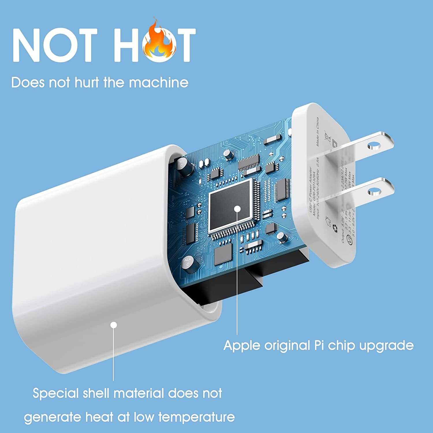 4Pack [Apple Mfi Certified] Iphone Fast Charger, Igenjun 20W USB C Charger Wall Charger Block with PD 3.0, Compact USB C Power Adapter for Iphone 14/14 Pro/13, Galaxy, Pixel, Airpods Pro-White  iGENJUN   