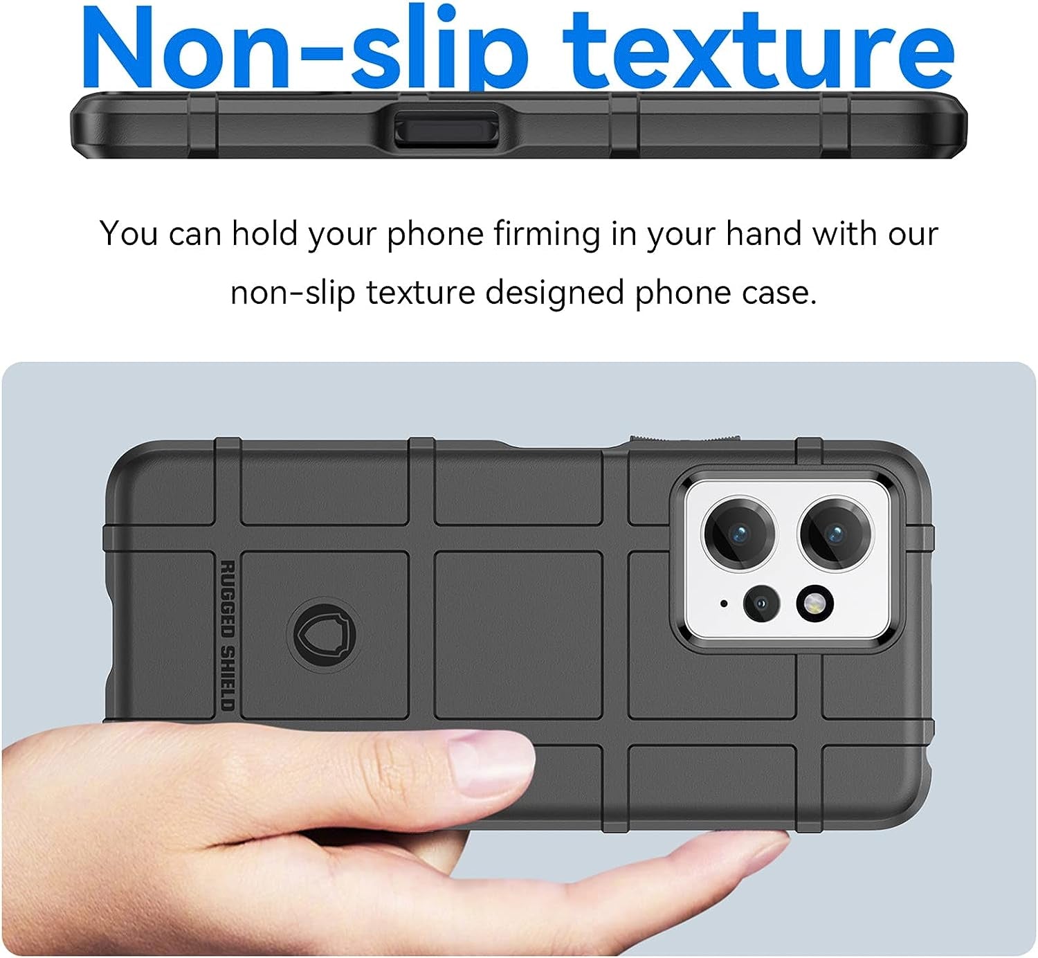 Ysnzaq Military Grade Durable Rugged Case for Xiaomi Redmi Note 12 4G (Not 5G), Ultra Slim Soft TPU Shockproof Protective Phone Cover for Xiaomi Redmi Note 12 4G HD Black  Ysnzaq   