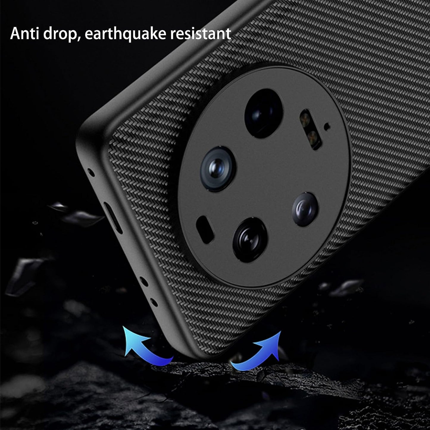 Suttkue for Xiaomi 13 Ultra Case,High Qualit,Pc Material Carbon Fiber，Scratch Resistant,Flexiblefull Protection,Anti-Skid-Black  Suttkue   